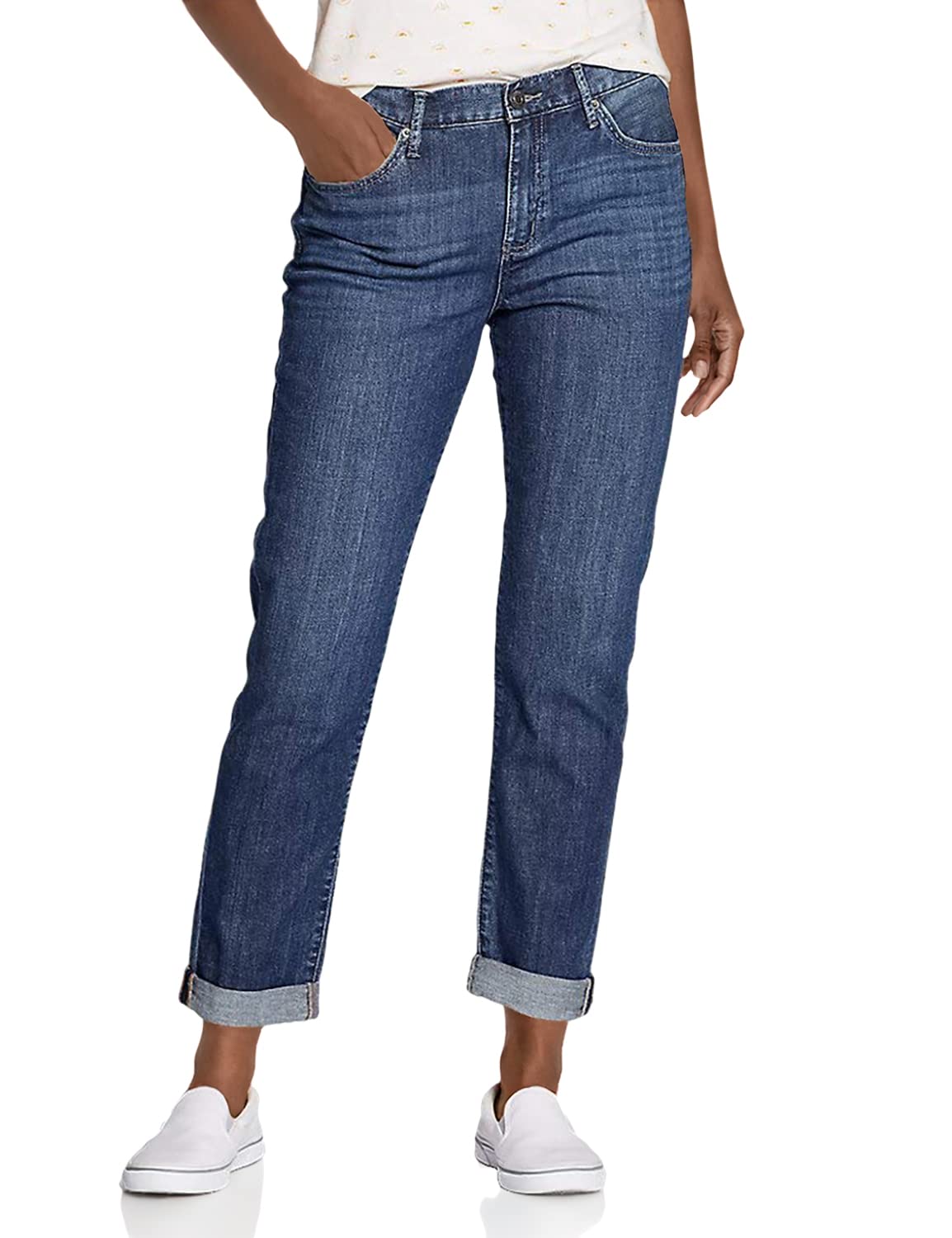 Eddie Bauer Women's Boyfriend Jeans - Slim Fit Stretch Denim Pants for Casual Wear & Everyday Comfort | Perfect for Work, Weekend & Travel