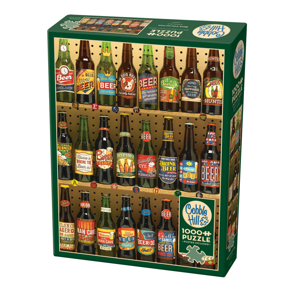 Cobble Hill Beer Collection 1000 Piece Jigsaw Puzzle with Poster - Fun Adult Puzzle for Beer Lovers & Collectors - Perfect for Game Nights, Relaxation & Home Decor
