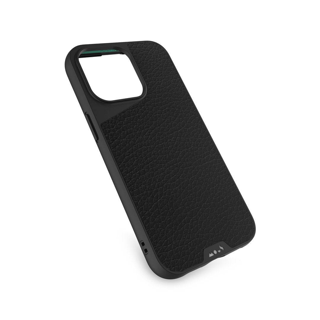 MagSafe Compatible Black Leather iPhone Case for iPhone 14/13/12 Pro Max - Premium Slim Protective Cover with Magnetic Alignment - Perfect for Work, Travel & Everyday Use