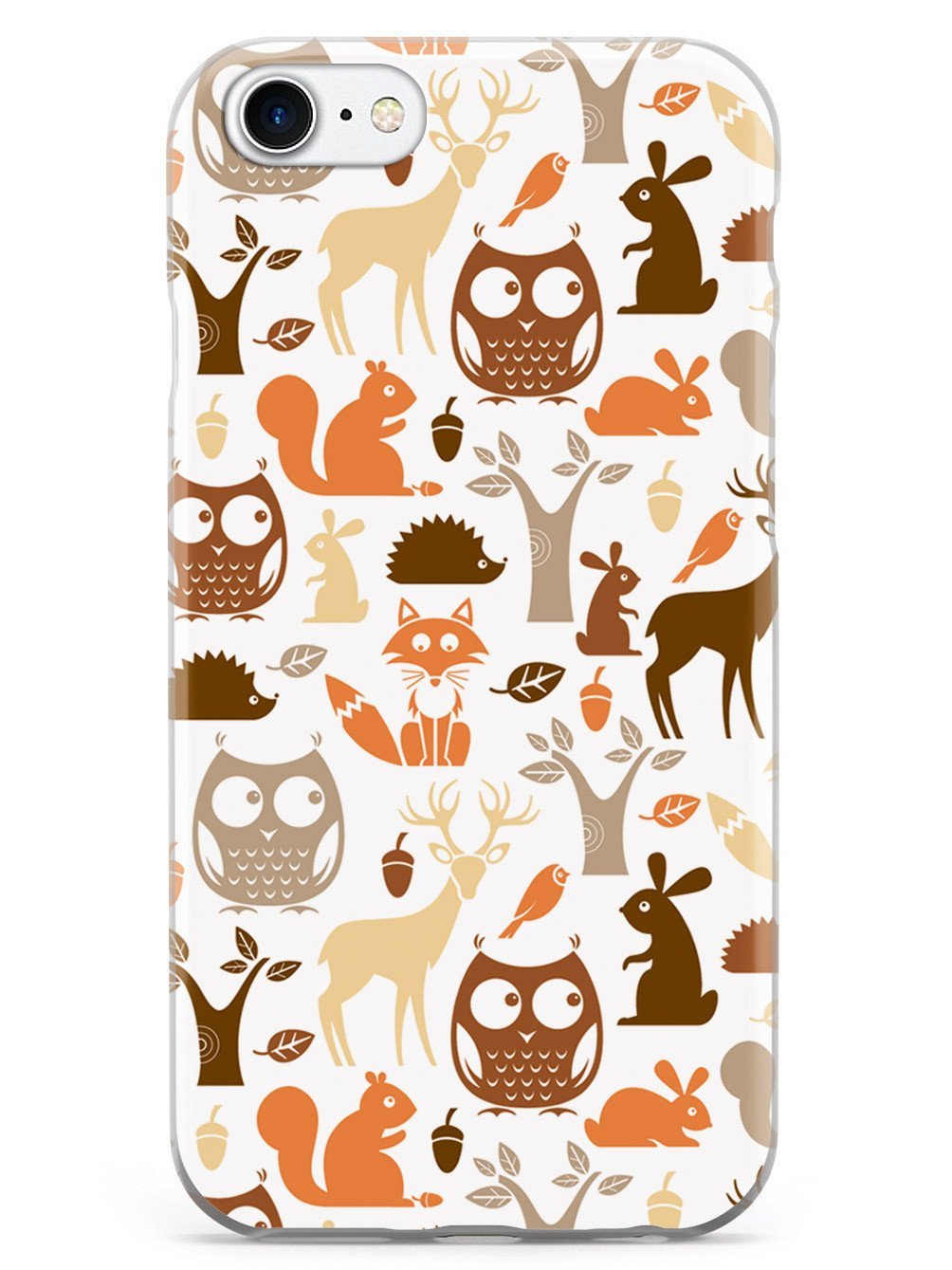 Inspired Cases - iPhone 8 Case Compatible with Apple iPhone 8 - 3D Textured Protective Phone Cover with Forest Creatures Animal Design - Perfect for Daily Use, Outdoor Adventures & Gift Giving