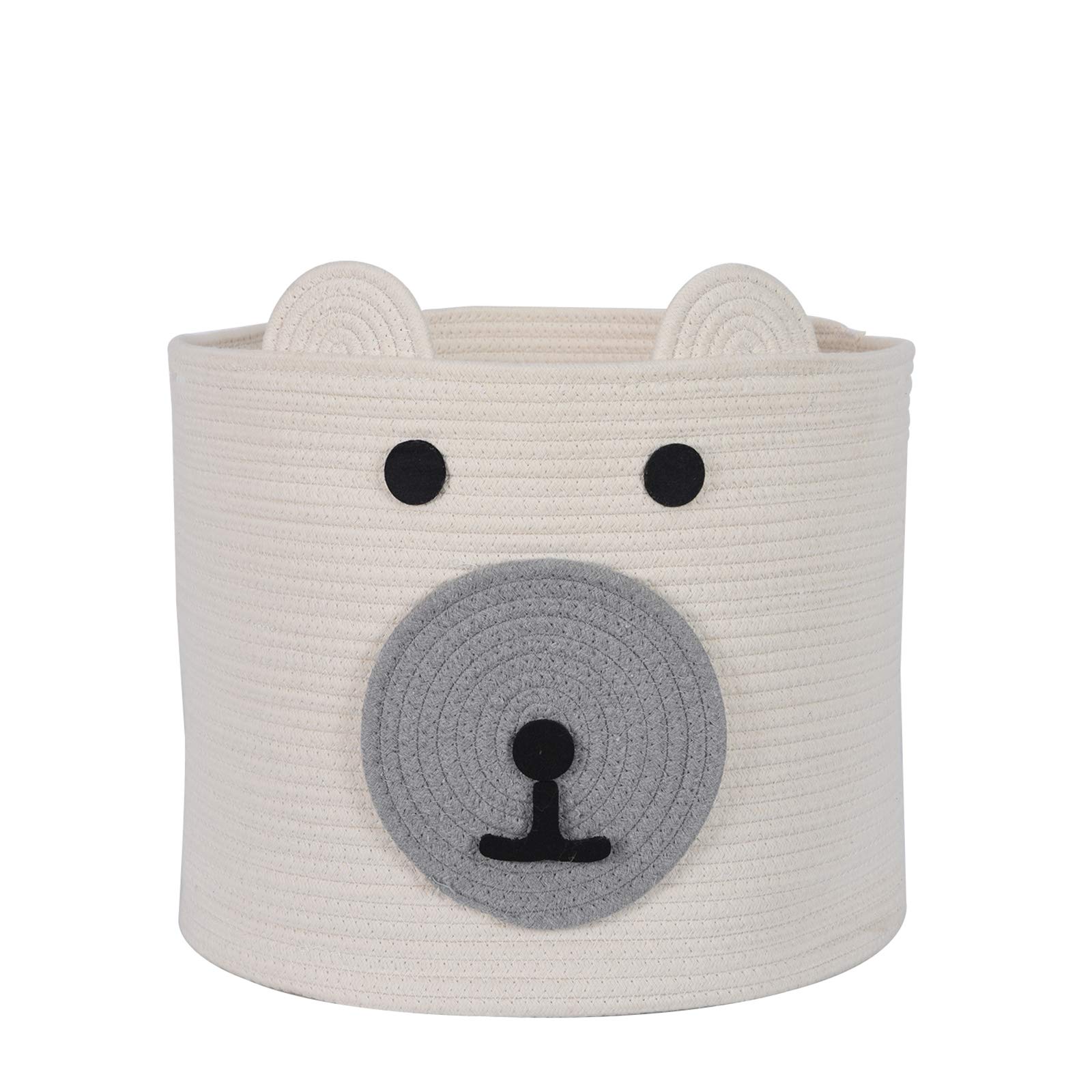 **InfiBay Cute Bear Toy Storage Basket with Handles - 16