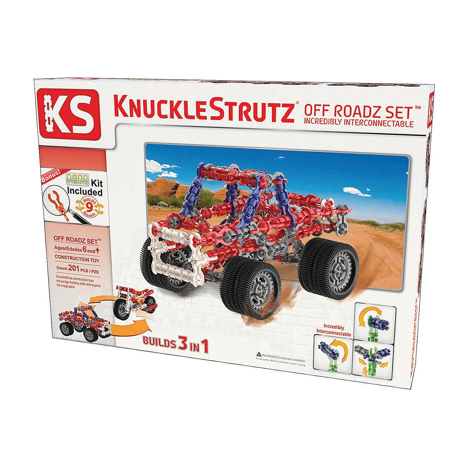 Kunckle Strutz Off Roadz Car Set - Multicolor 1-Piece Set for Off-Road Adventures & RC Car Enthusiasts