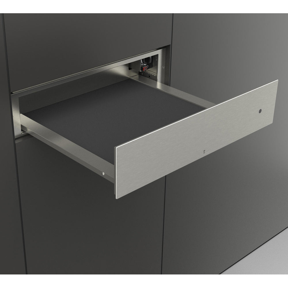 Fulgor Milano 24-Inch 400 Series Stainless Steel Warming Drawer with Push-to-Open Door - F4DWD24S1 | Perfect for Keeping Food Warm in Restaurants, Catering & Home Kitchens