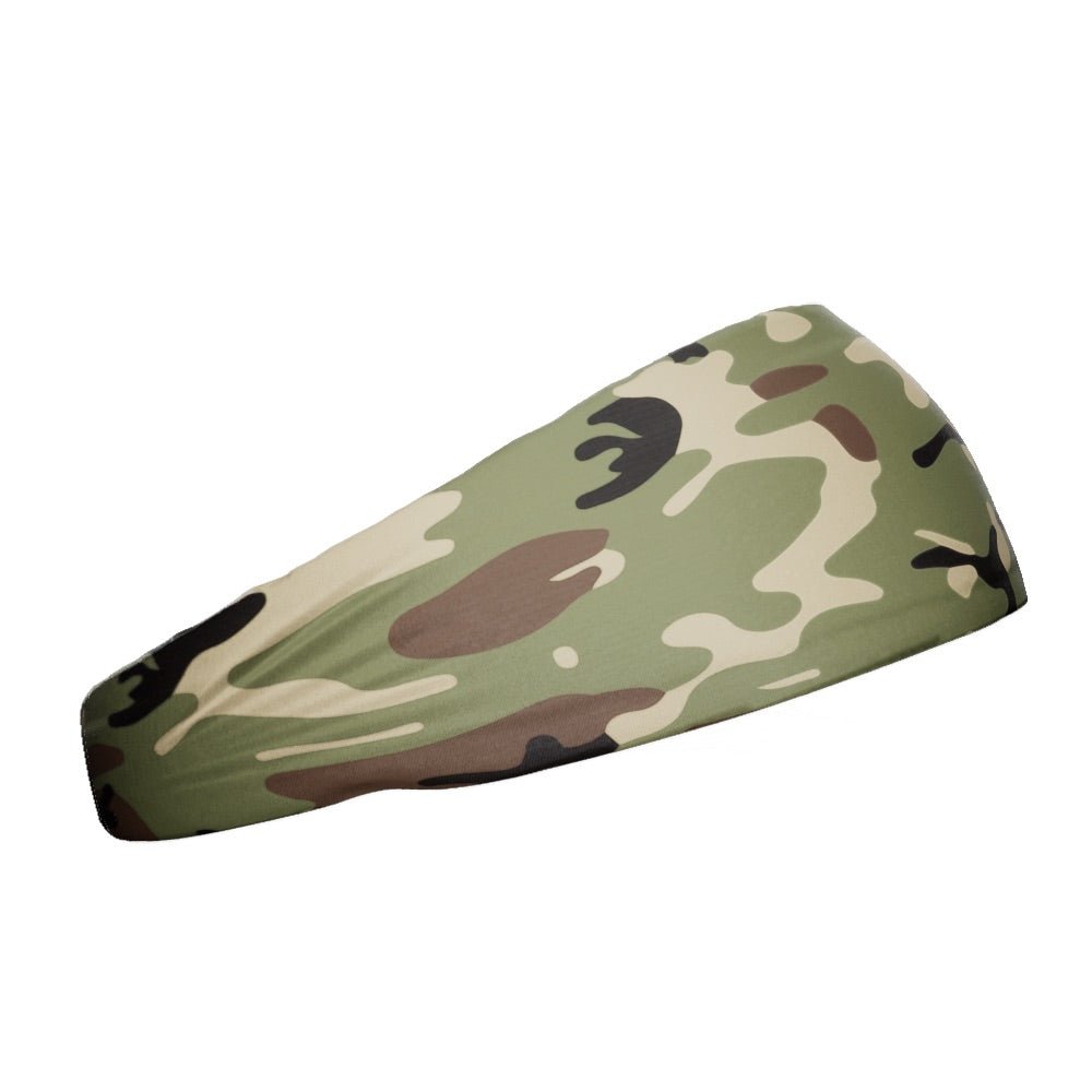 Military Camo Headband for Men & Women - Tactical Head Wrap for Outdoor, Hunting, Fitness & Sports - Adjustable Moisture Wicking Bandana