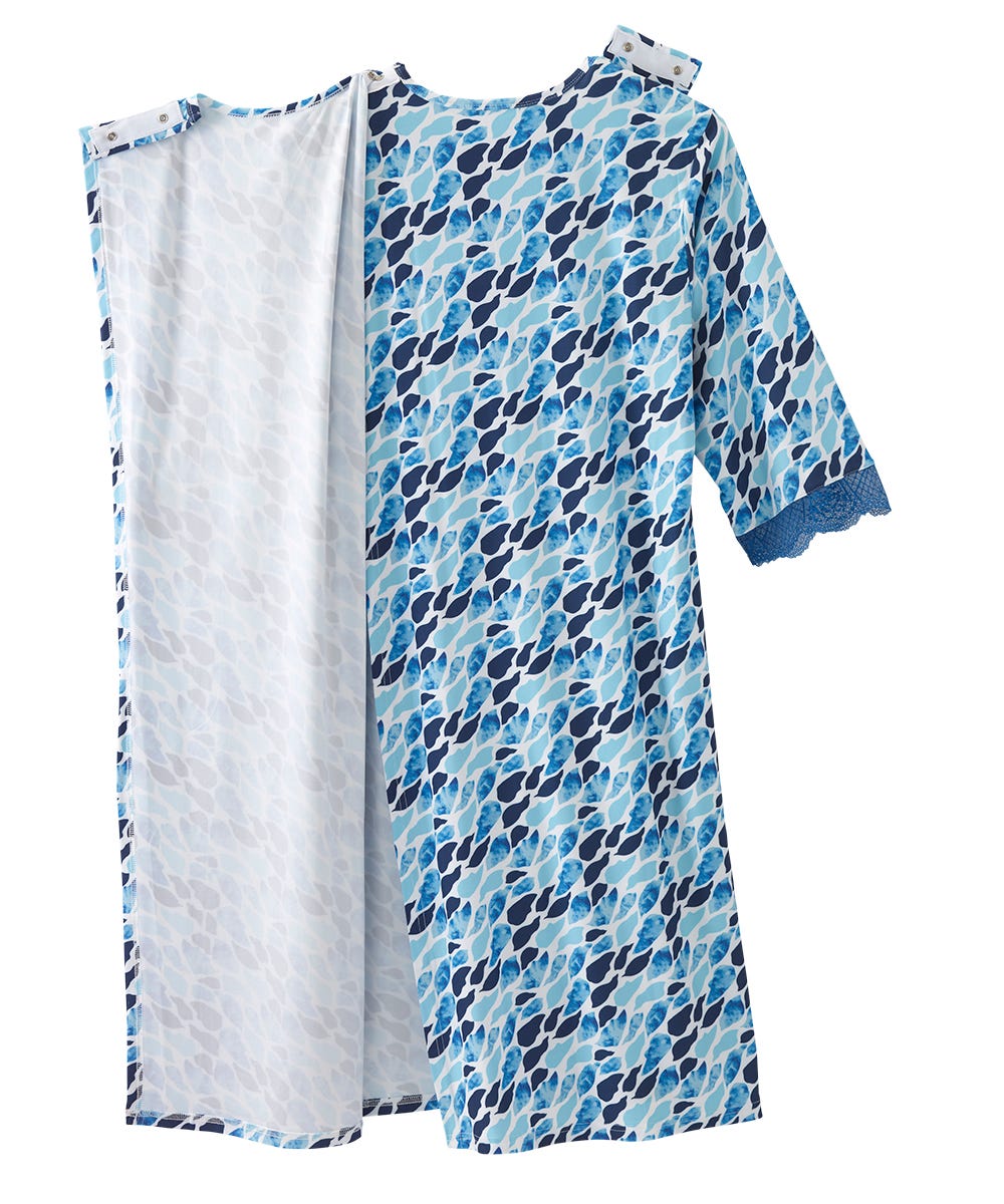 Elegant Women's Open Back V-Neck Lace Trim Nightgown - Soft Sleepwear for Comfortable Nights & Romantic Evenings