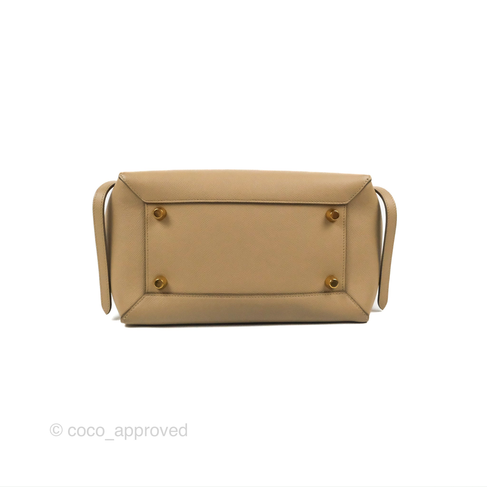 Celine Mini Belt Bag in Light Taupe - Genuine Grained Calfskin Leather with Gold Hardware | Perfect for Everyday Use, Work & Travel