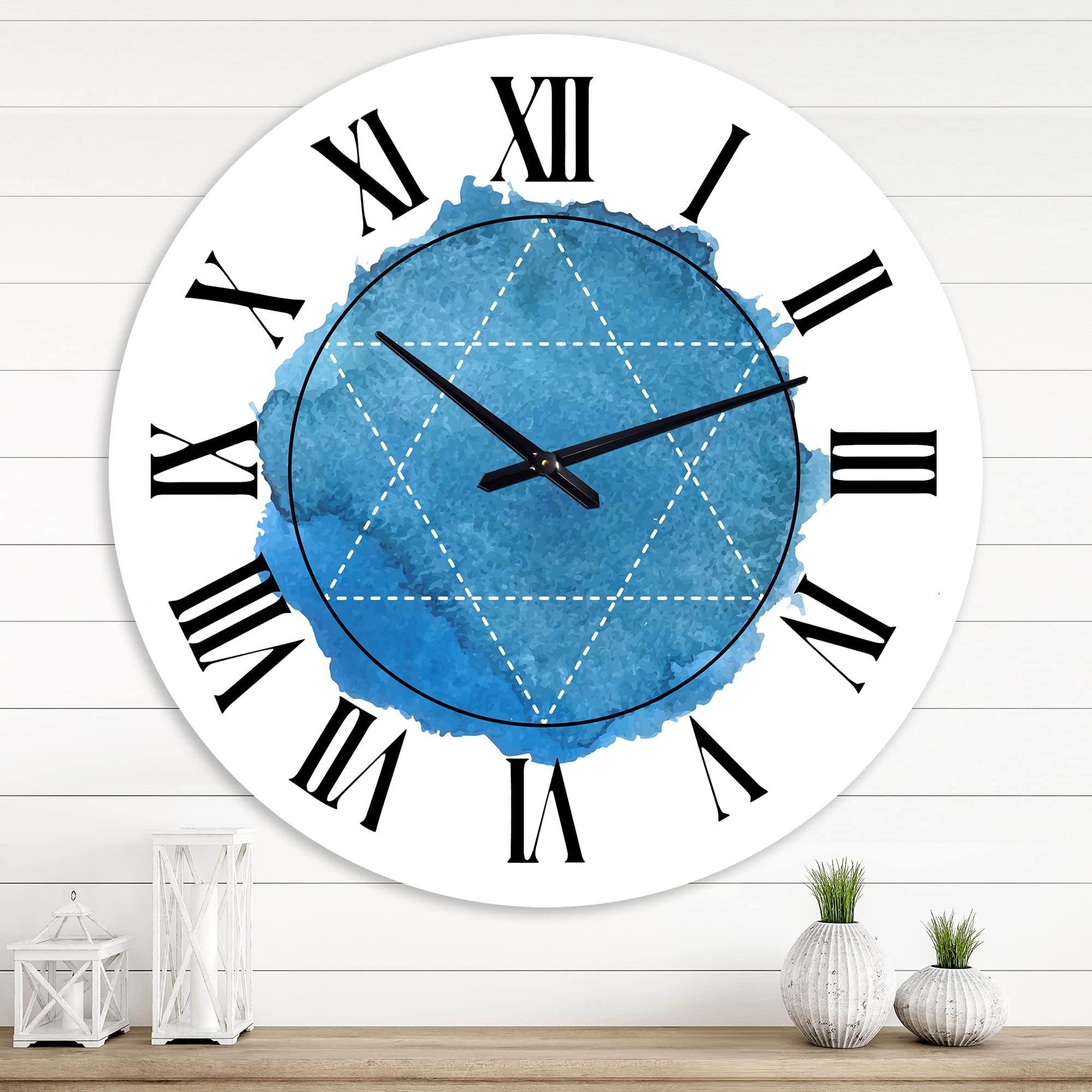 Bohemian Eclectic Wall Clock - Sacred Geometry & Alchemy Design, Large Geometric Wall Decor for Living Room, Bedroom, Office | Perfect for Boho, Vintage & Modern Home Interiors