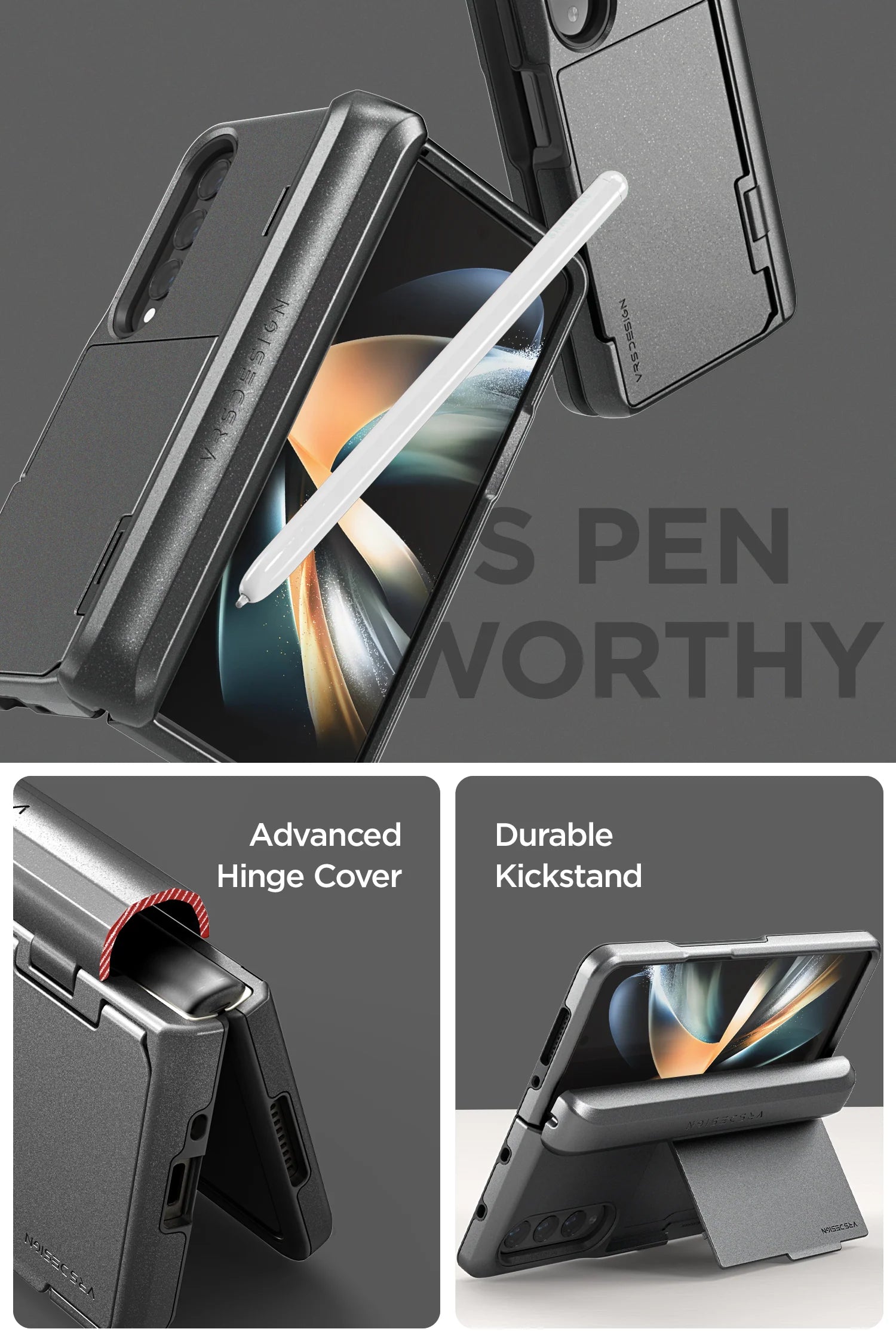 Samsung Galaxy Z Fold 4 Case - Terra Guard Modern Go S Series Protective Cover | Slim Fit, Shockproof & Scratch Resistant | Perfect for Work, Travel & Daily Use