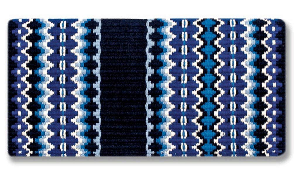Mayatex Branding Iron Saddle Blanket - Chocolate/Tan Western Horse Riding Blanket for Ranch, Rodeo & Equestrian Events - Durable & Comfortable for Horses