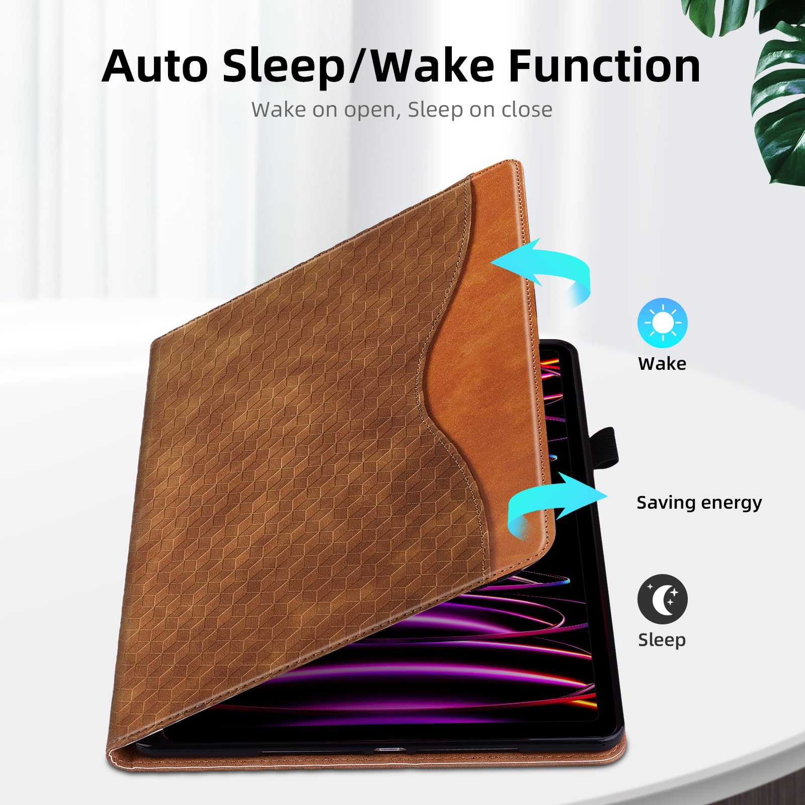 Vkooer Premium Leather Folio Case for iPad Air 11