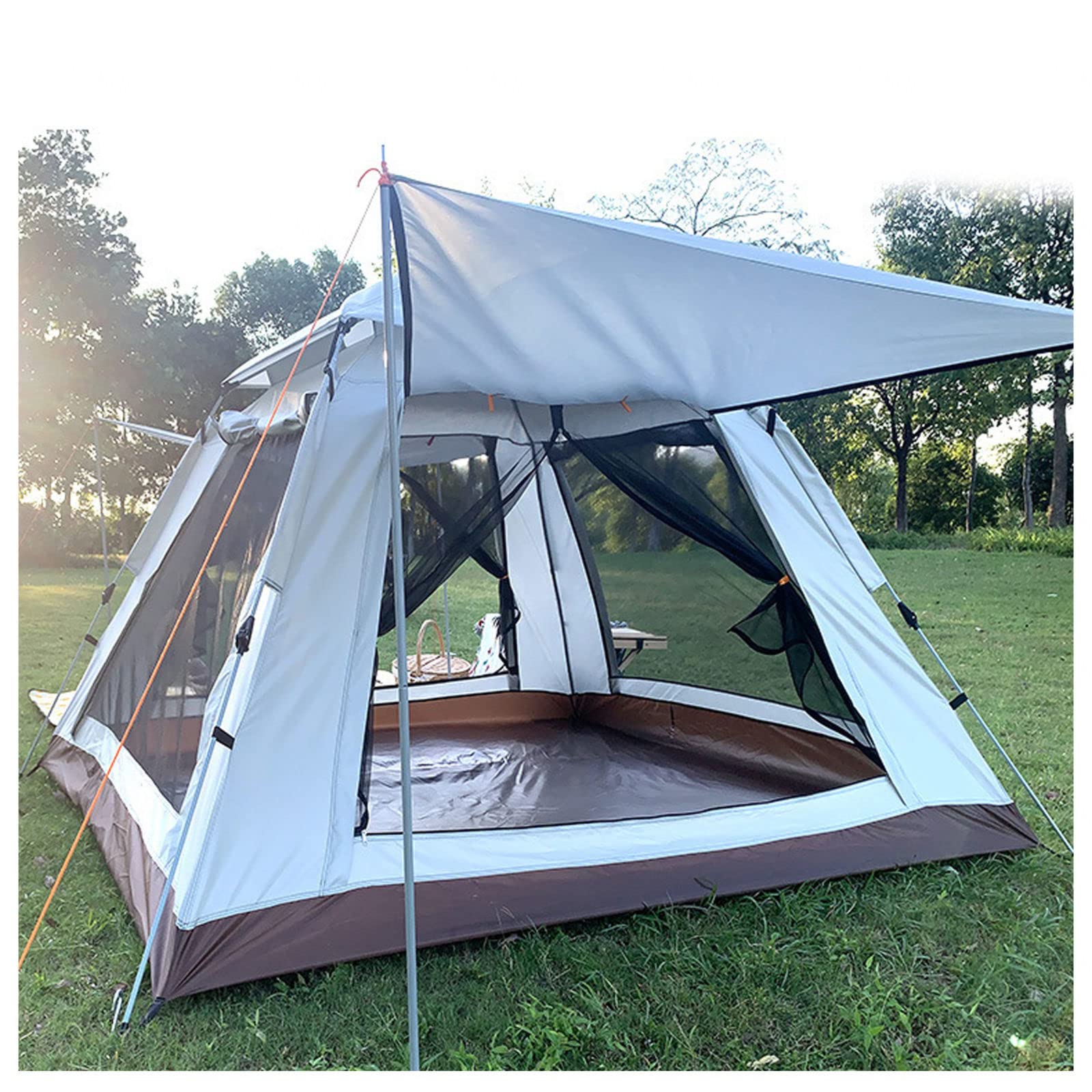 4 Person Instant Pop Up Tent - Waterproof & Sturdy for Camping, Festivals, Backyard & Outdoor Adventures - Sets Up in 3 Seconds