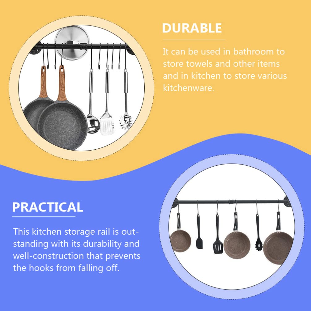 Stainless Steel Wall Mounted Pot Rack - Heavy Duty Kitchen Storage Organizer with 23.6