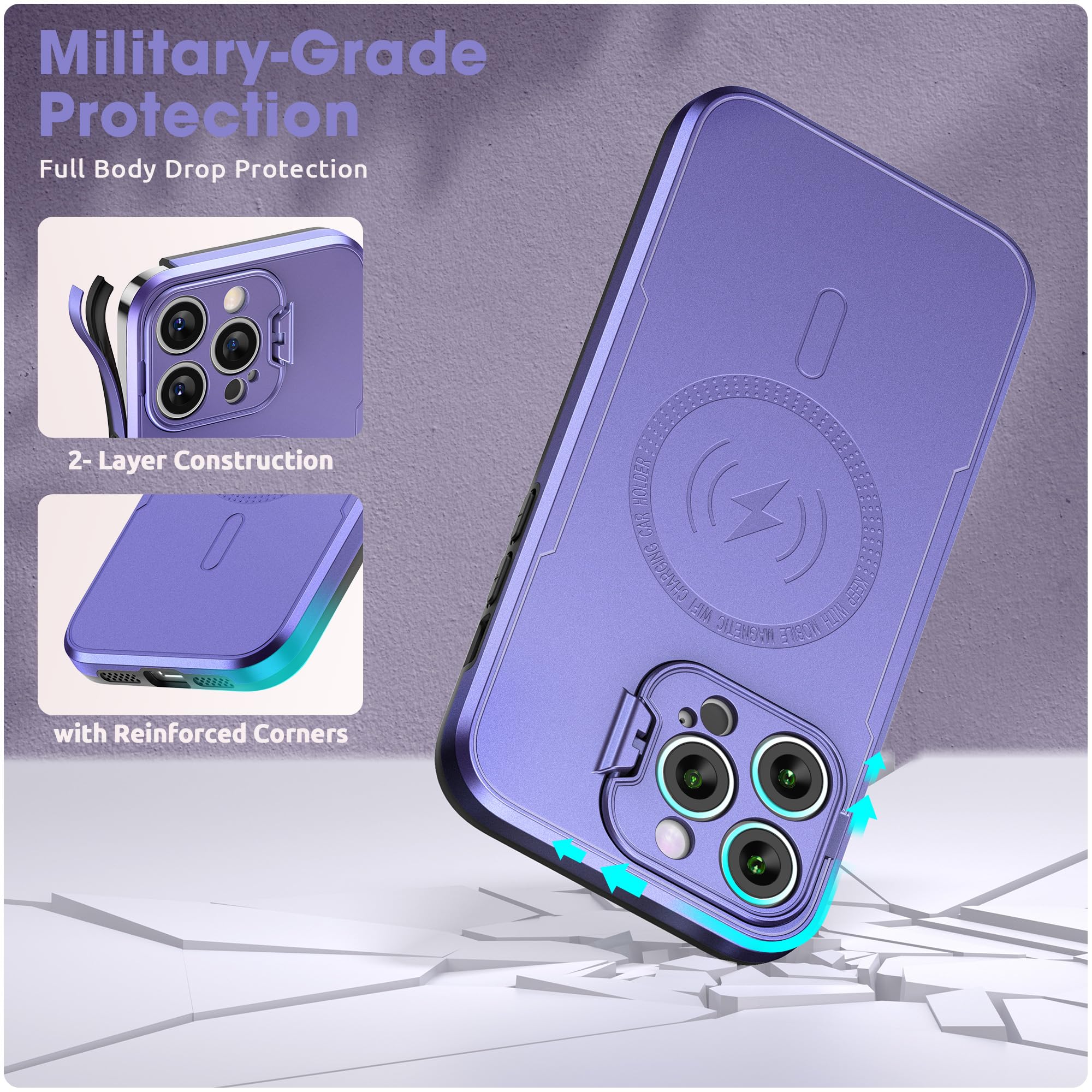 ABITKU Magnetic Case for iPhone 15 Pro Max 6.7