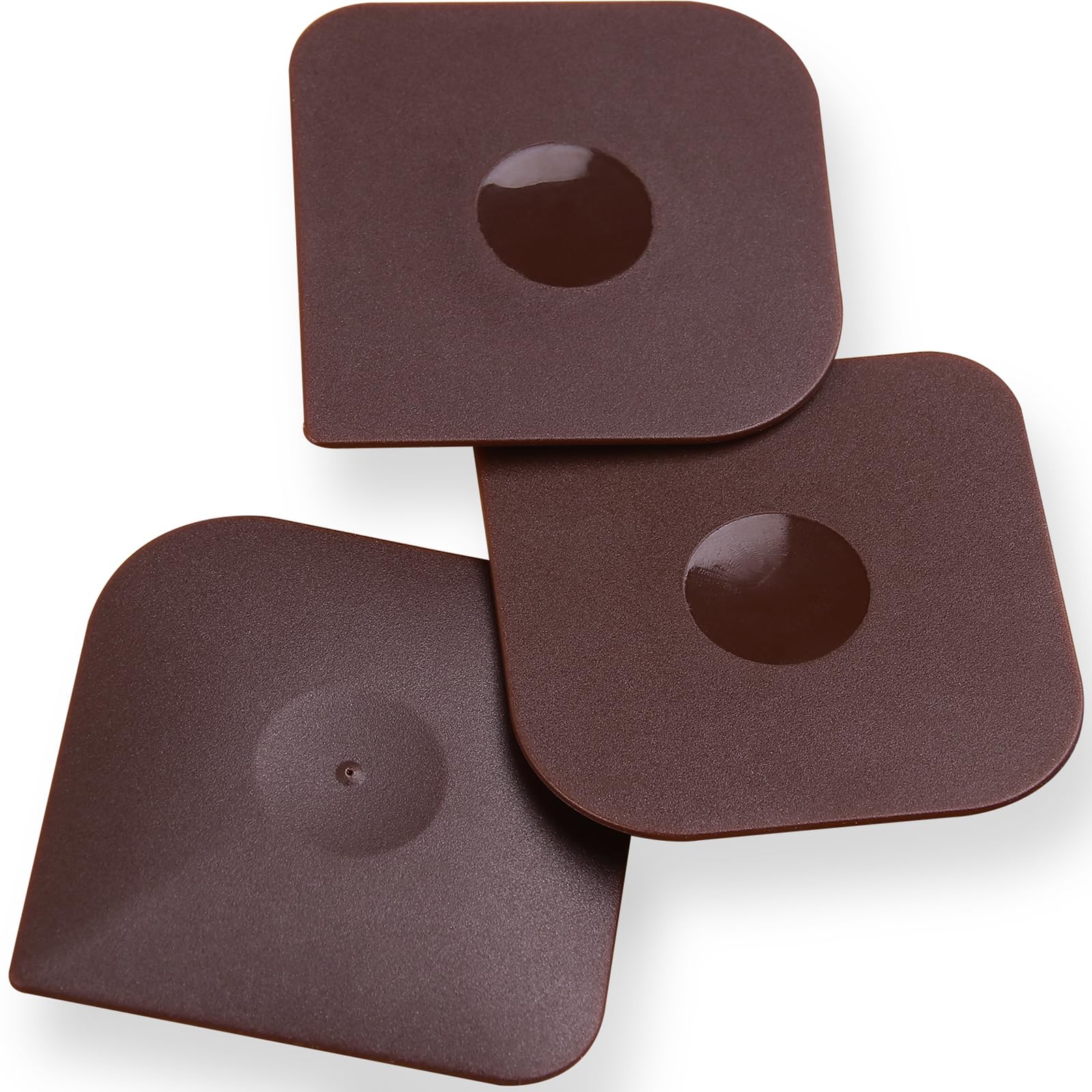 3-Piece Pan Scraper Set - Nylon Plastic Food Scraper for Pots, Pans & Cast Iron Skillets - Durable Kitchen Cleaning Tools for Tough Residue - Perfect for Baking, Grilling & Everyday Cooking (Brown)