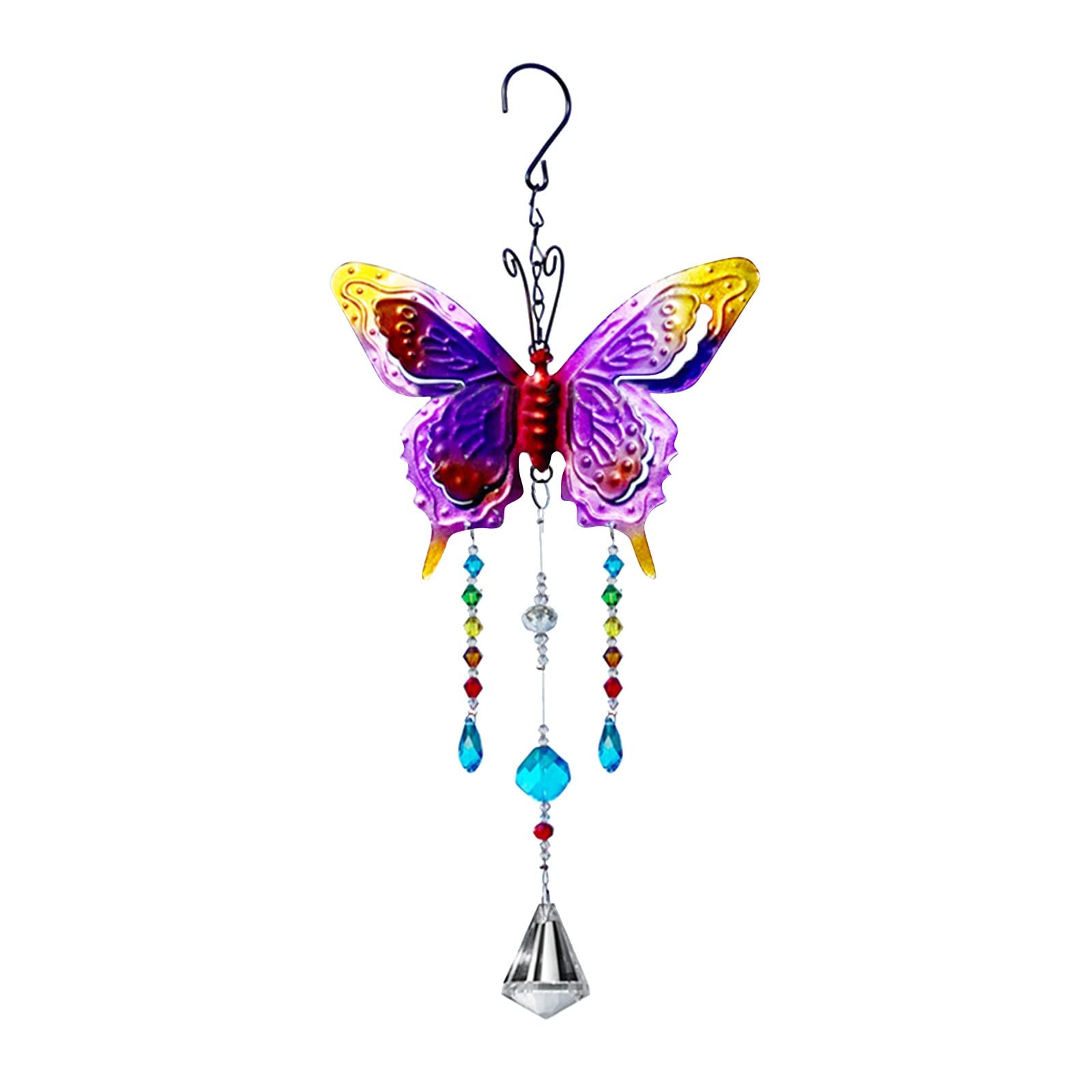 3D Crystal Wind Chime DIY Kit - Handmade Glass Pendant for Home Decor, Valentine's Day Gift & Wedding Ornaments (Purple, One Size) | Perfect for Bedroom, Garden, Patio & Special Occasions