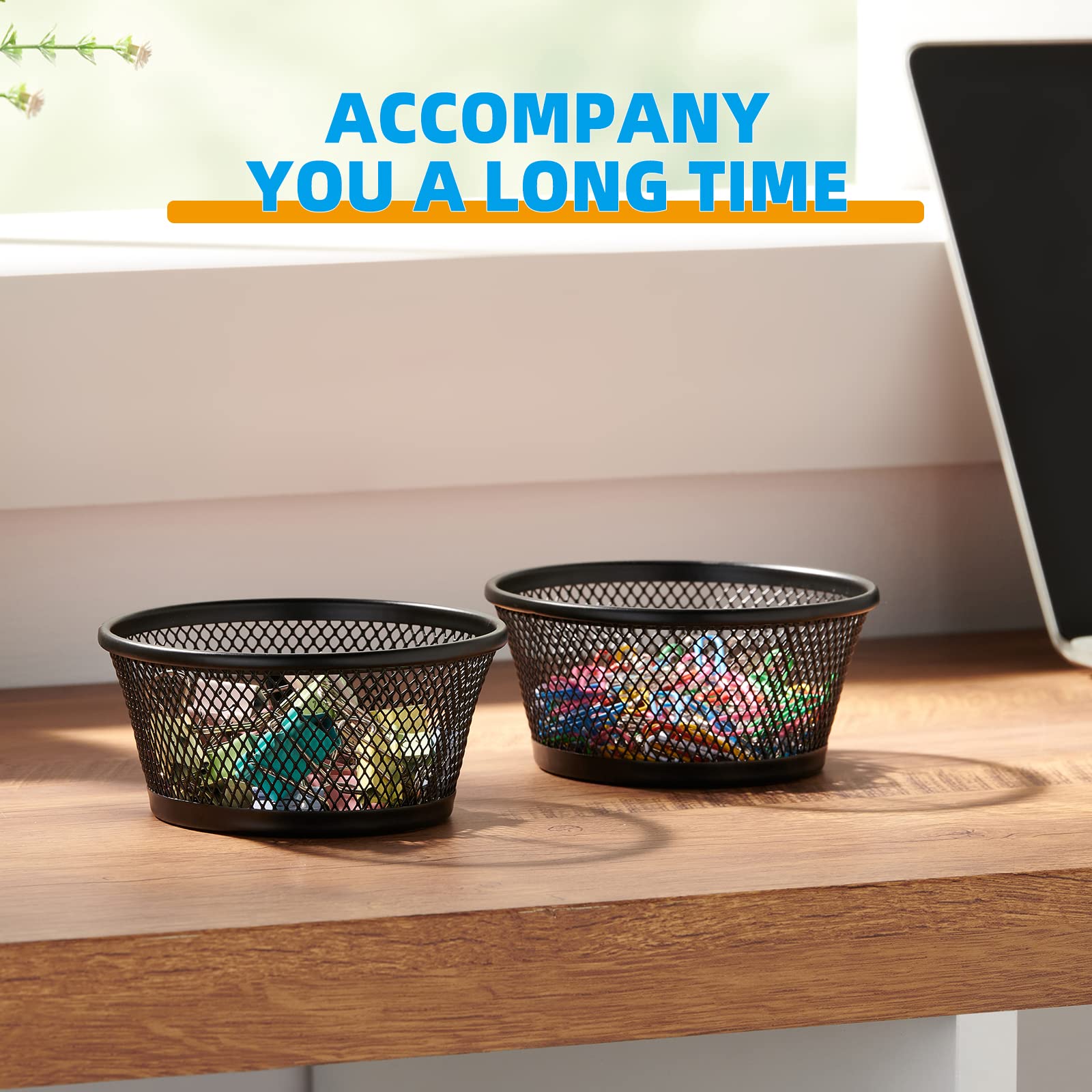 Magnetic Paper Clip Holder 4-Pack - Black Desk Organizer for Office Supplies, Paper Clips & Staples | Perfect for Home, Office, or School Workspace Organization