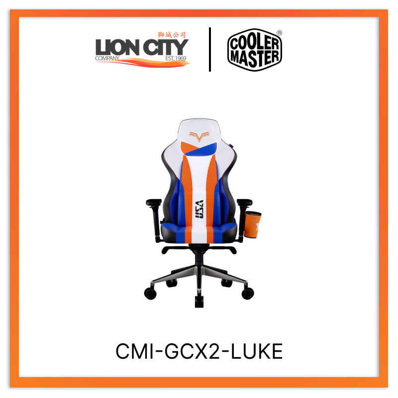 Cooler Master CMI GCX2 LUKE CM Caliber X2 Gaming Chair - Ergonomic Office & Racing Style Seat with Lumbar Support for PC, PS5, Xbox Gaming & Home Office Use