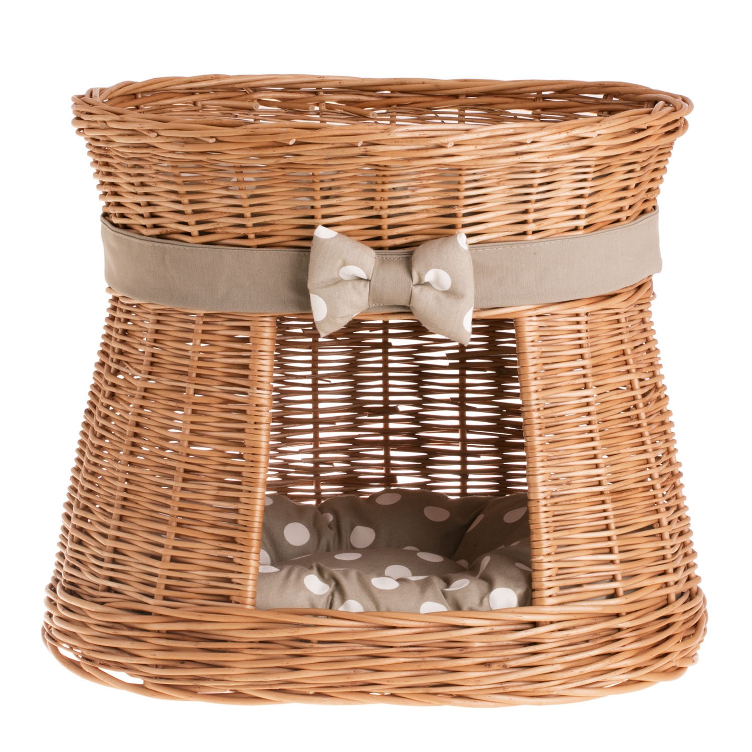Willow Storage Basket - Natural Honey Yellow Wicker Basket - 50 x 40 x 45 cm - Perfect for Home Organization, Laundry, Toys & Blanket Storage