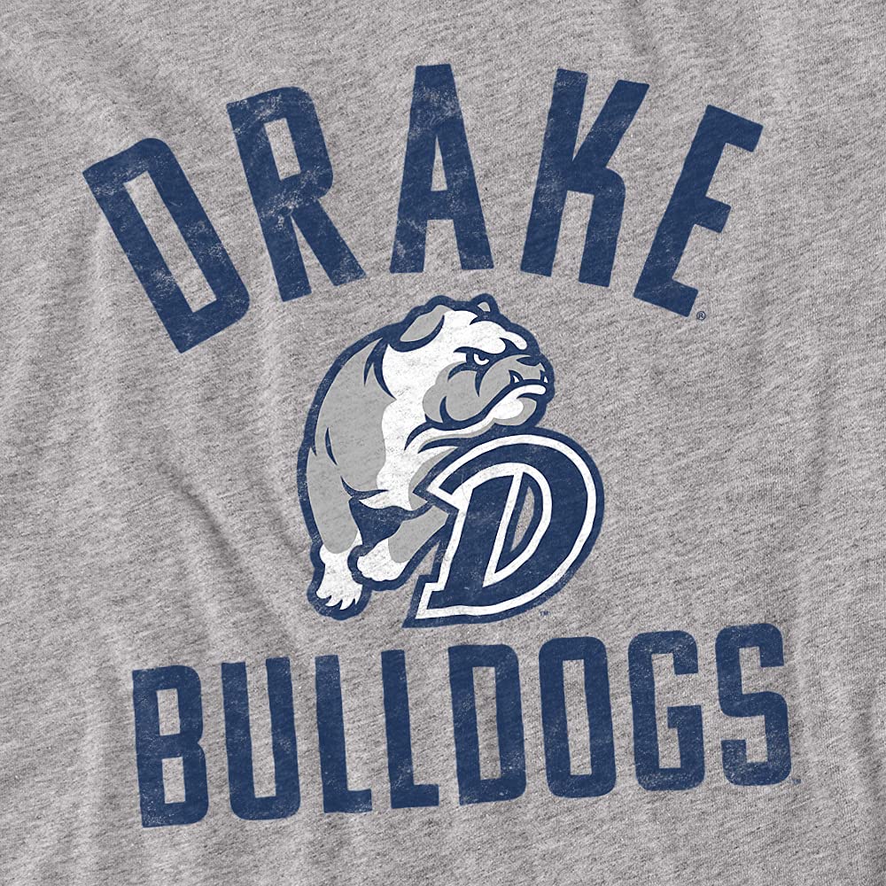 Drake University Bulldogs Logo Unisex T-Shirt for Men & Women - Comfortable Cotton Tee, Athletic Heather, Large - Perfect for Game Day, School Spirit & Casual Wear