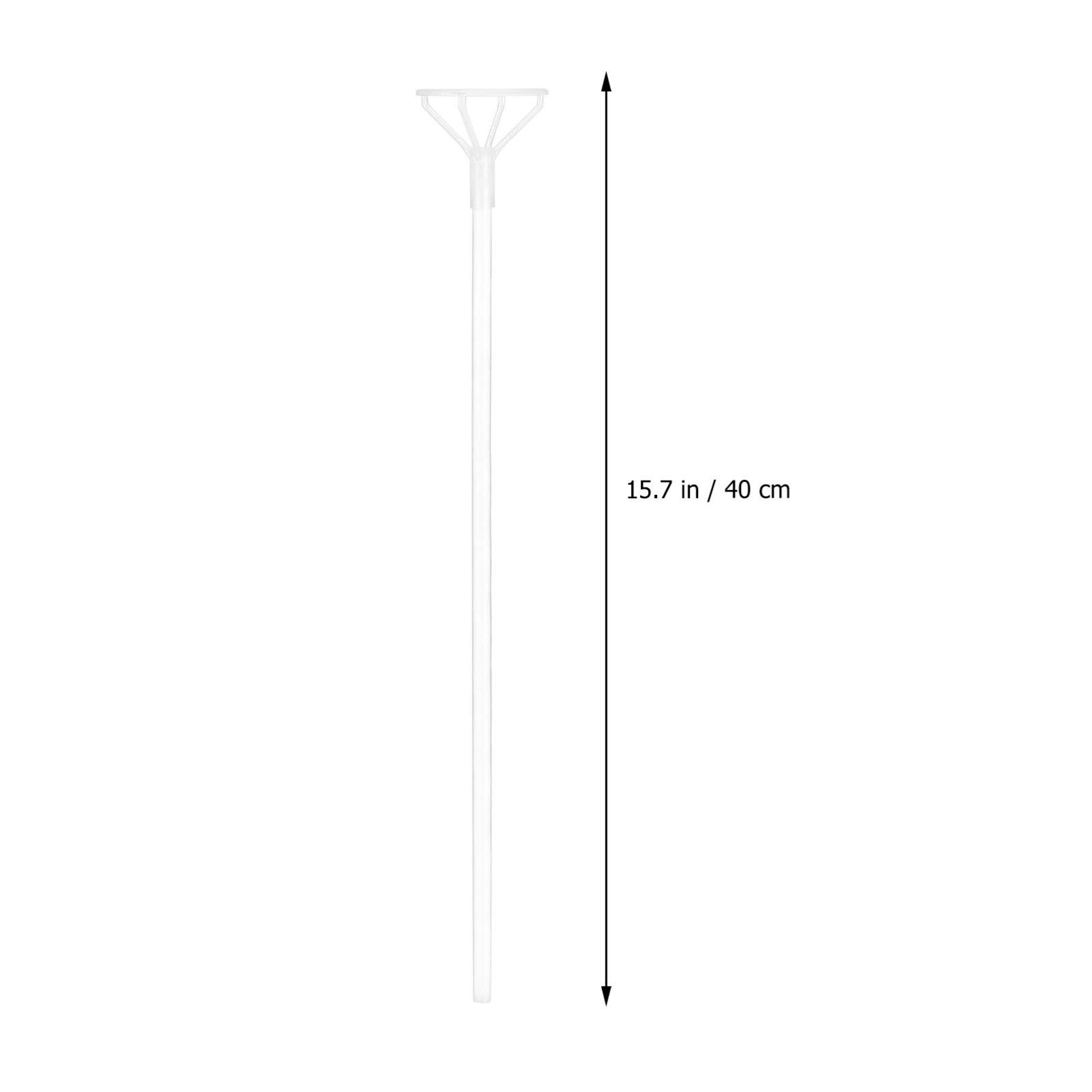 PRETYZOOM 50pcs Clear Balloon Sticks with Base - Transparent Bobo Balloon Holder, Balloon Supporting Rod for Wedding, Party, Birthday Decorations - Perfect for Floral Arrangements, Photo Backdrops & Event Centerpieces