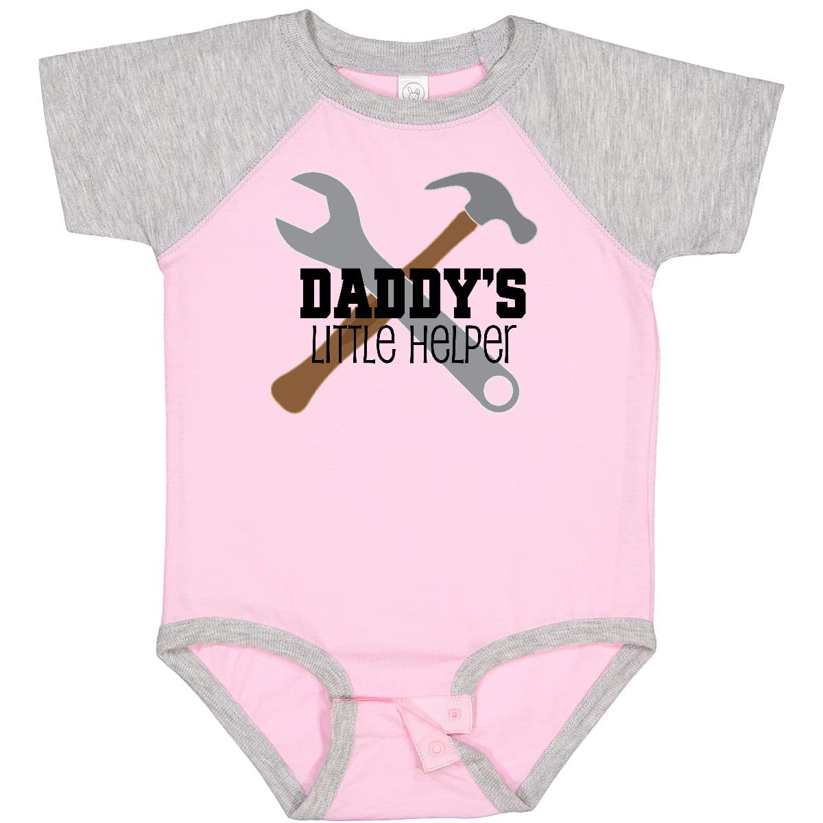 Inktastic Daddy's Little Helper Tool Set Baby Bodysuit - Cute Construction Theme Onesie for Newborns & Infants - Perfect Baby Shower Gift & Father's Day Present