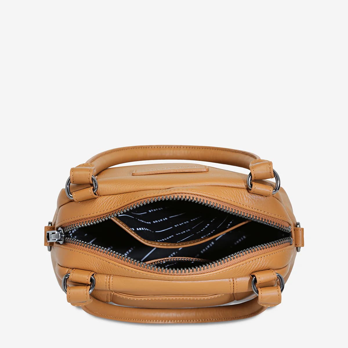 Status Anxiety Mini Mountains Crossbody Bag in Tan - Stylish & Compact for Everyday Use, Travel, and Work