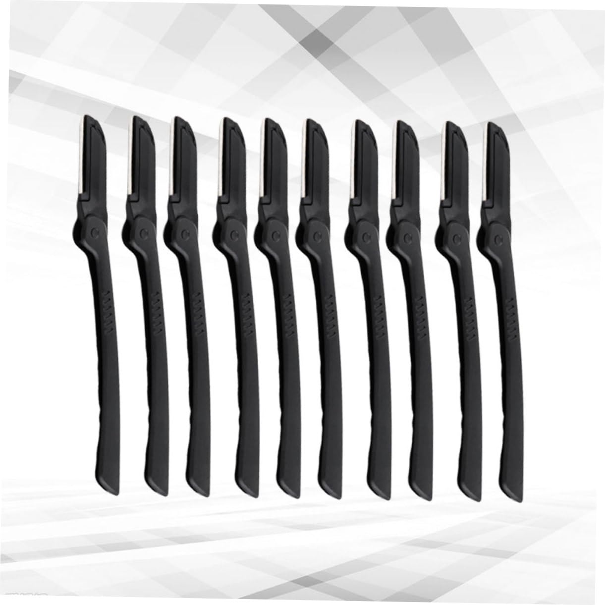 FRCOLOR 10-Pack Portable Eyebrow Trimmer & Facial Hair Shaver - Rechargeable Eyebrow Shaper Kit with Precision Blades for Women & Men | Perfect for Travel, Home Use, and Eyebrow Grooming