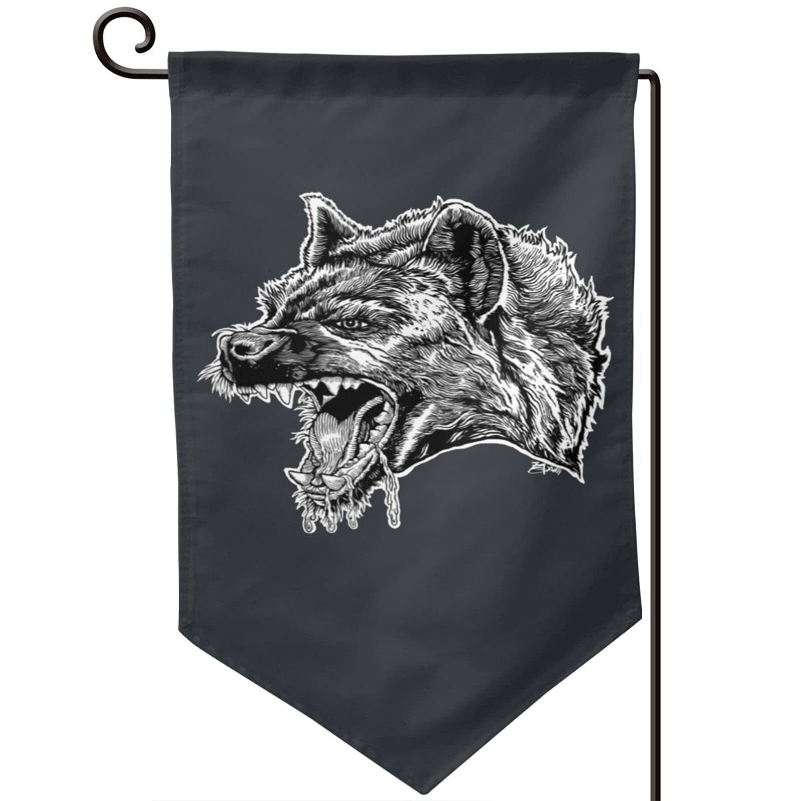 Hyena He Who Laughs Last Double Sided Garden Flag - Outdoor & Indoor Decorative Banner for Yard, Home, Garden | Perfect for Patio, Front Porch, and Seasonal Decor