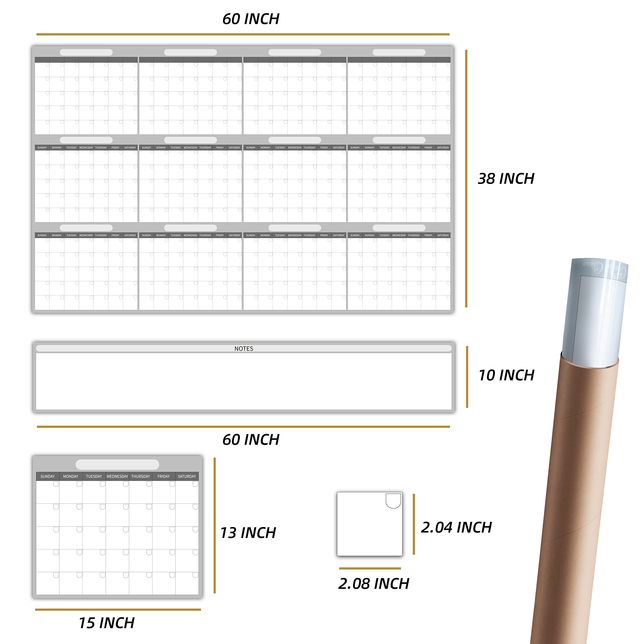2025 Large Dry Erase Wall Calendar 48