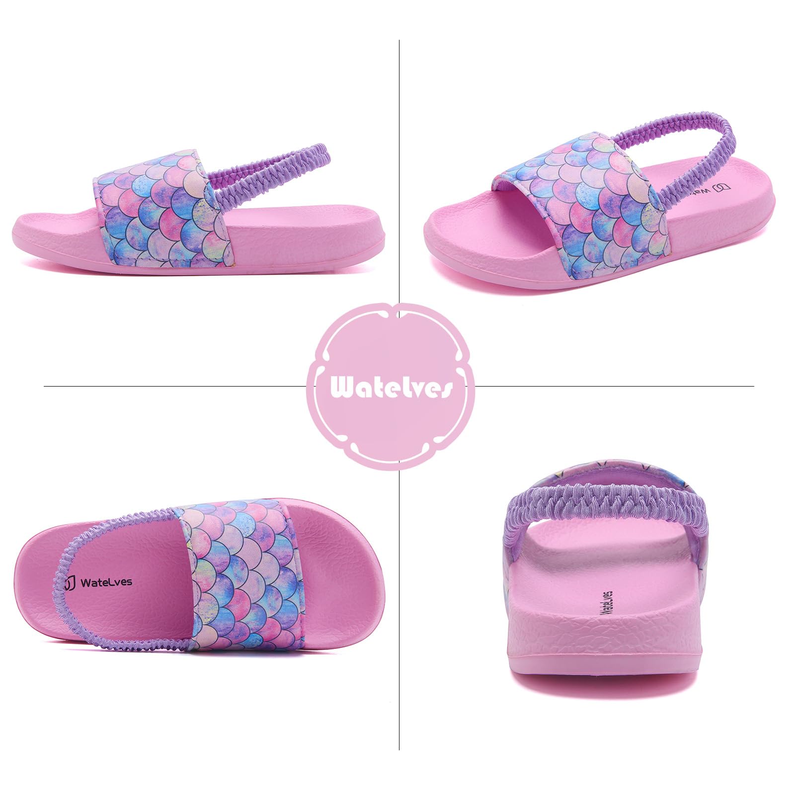 **WateLves Kids Water Shoes - Toddler Boys & Girls Sandals for Swimming, Beach, Pool | Non-Slip Quick-Dry Slides for Outdoor Play & Summer Activities**