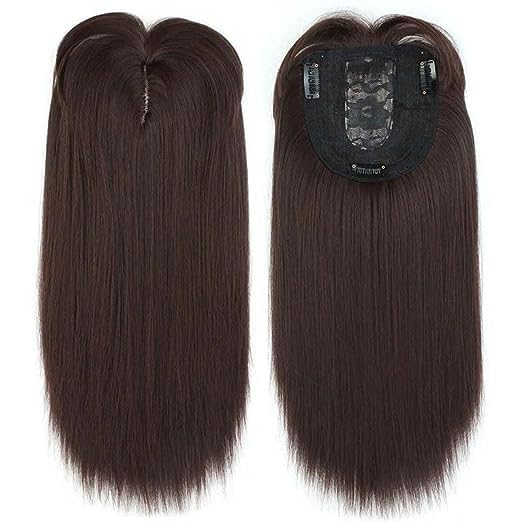 Natural 22-Inch Women's Hair Topper | Invisible Seamless Clip-In Hair Extension for Thinning Hair & Volume Boost (Brown) – Perfect for Daily Wear, Special Occasions & Confidence Boost