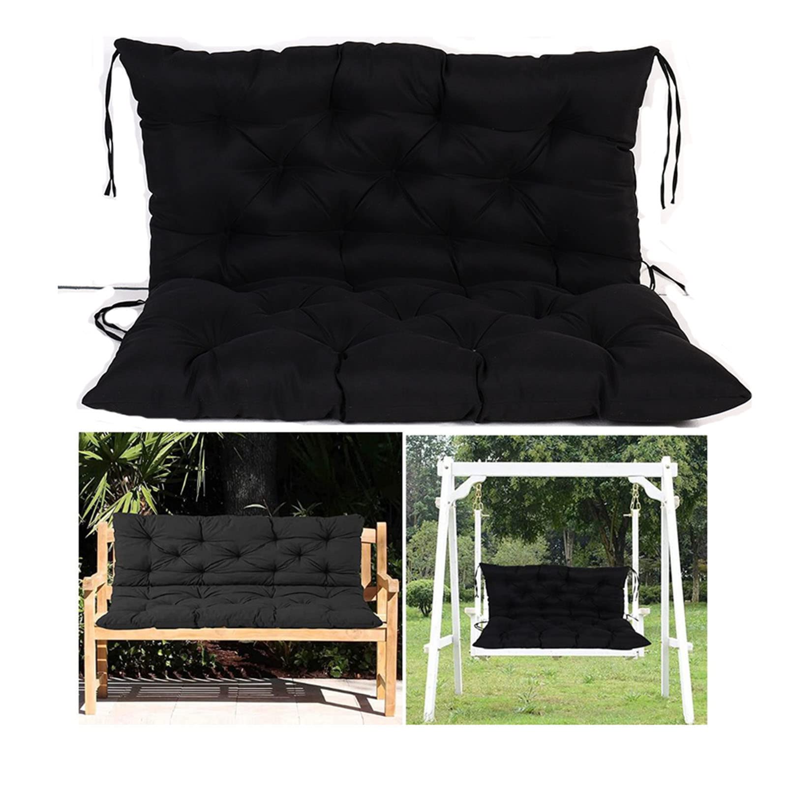 MAOPING 3-Seater Outdoor Swing Cushions - Non-Slip Replacement Pads for Patio Furniture, Garden Swing, Courtyard & Backyard (Perfect for Relaxing, Lounging & Outdoor Entertaining)