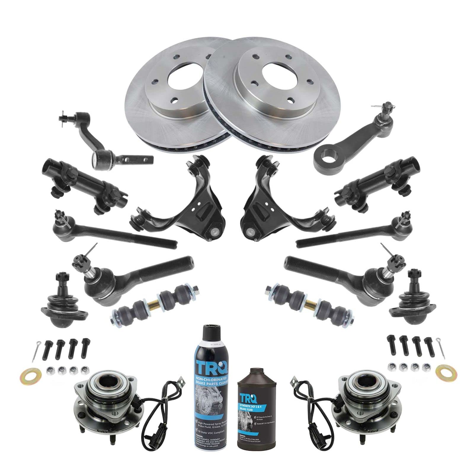 21-Piece Steering Suspension & Brake Kit - Control Arms, Tie Rods, Brake Pads - Complete Car Repair Kit for Smooth Ride & Safe Stops - Perfect for DIY Auto Maintenance & Professional Mechanics