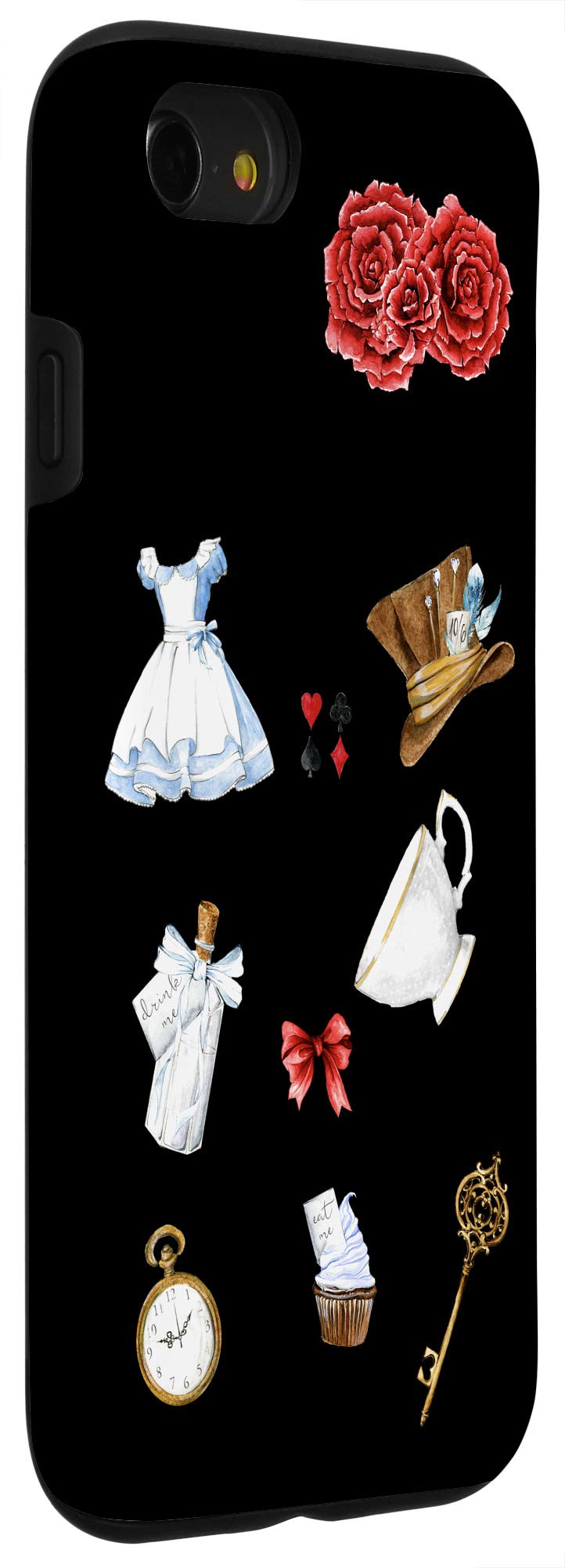 iPhone SE (2020) / 7 / 8 Alice in Wonderland Symbols Collage Case - Stylish Protection for Everyday Adventures