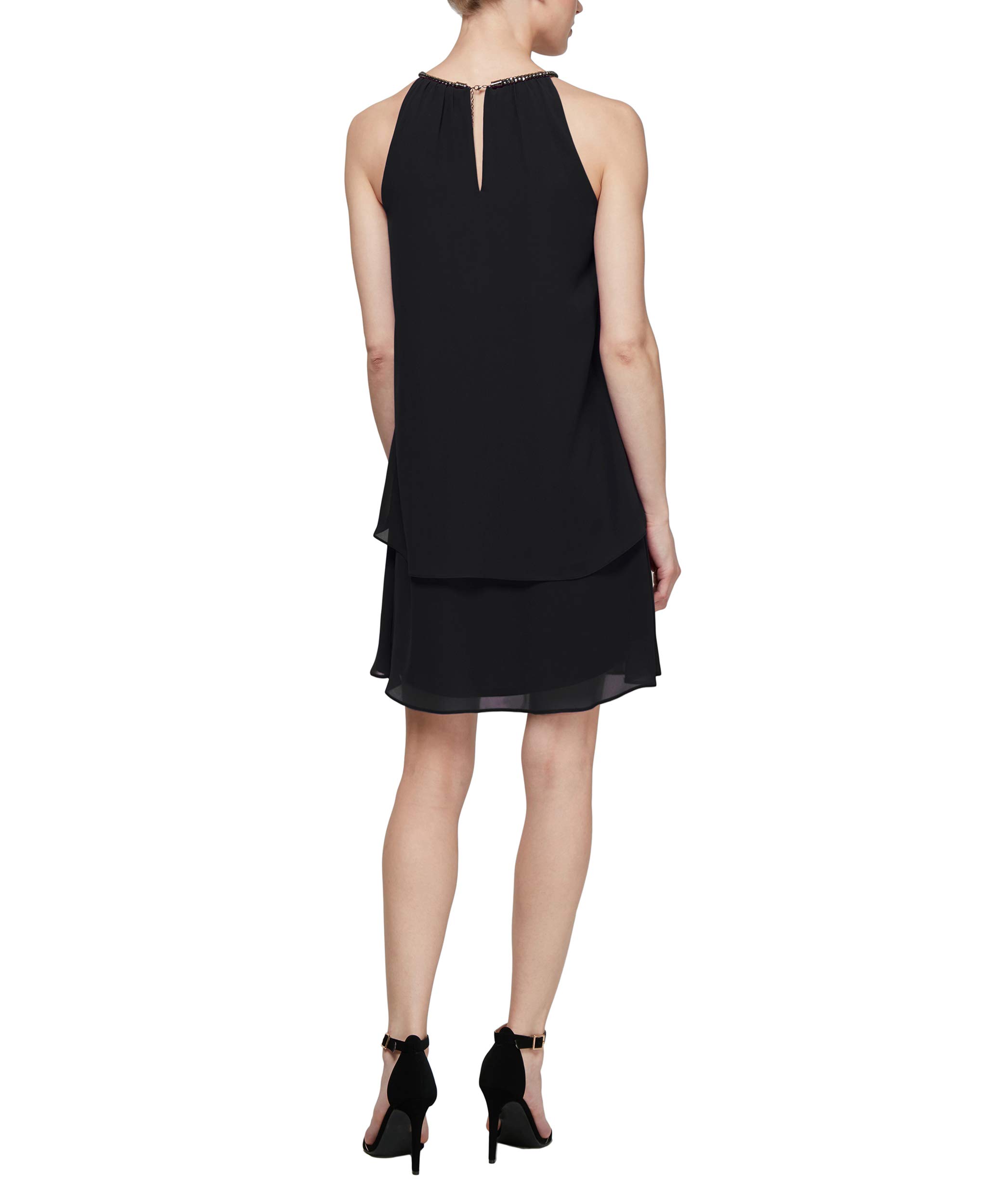 Elegant Beaded Halter Neck Cocktail Dress for Women - Wedding Guest & Party Gown in Petite/Regular Sizes | Perfect for Evening Events, Bridal Showers & Special Occasions