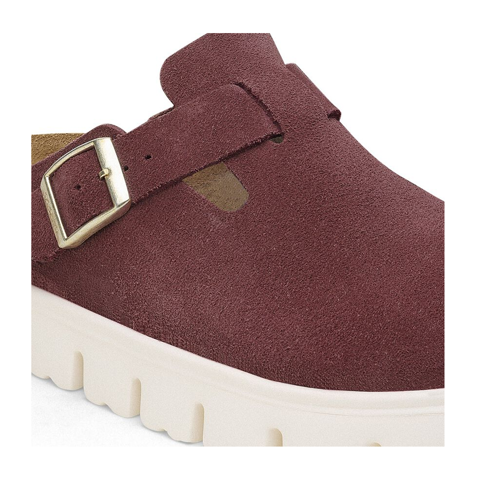 Birkenstock Boston Women's Chunky Narrow Clog - Berry Crush Suede | Comfortable Slip-On Shoes for Casual Wear, Home & Office