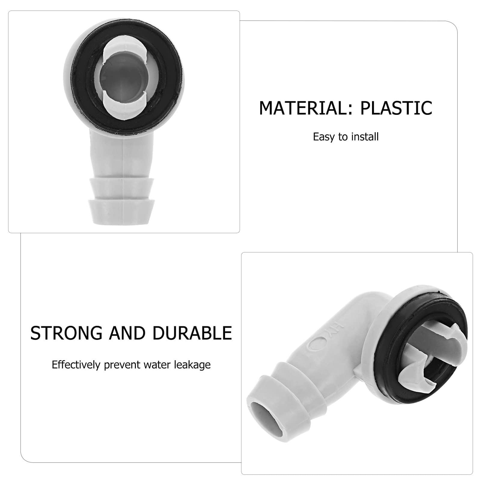 5PCS Air Conditioner Drain Hose Connector Elbow Fitting - 15mm AC Condensate Water Drain Adapter for Mini Split & Window AC Units - Perfect for Home, Office & RV Cooling Systems