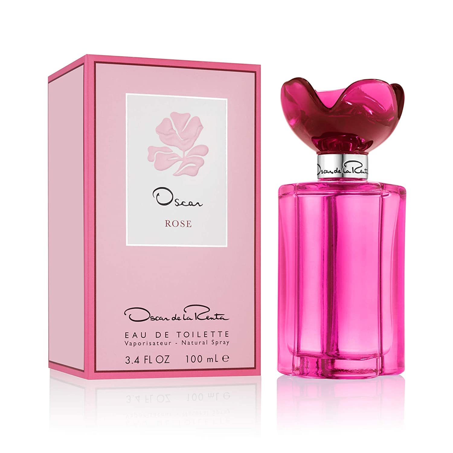 Oscar de la Renta Oscar Collection Rose Eau de Toilette Perfume Spray for Women, 3.4 Fl Oz - Floral Fragrance for Daywear, Evening Events & Special Occasions