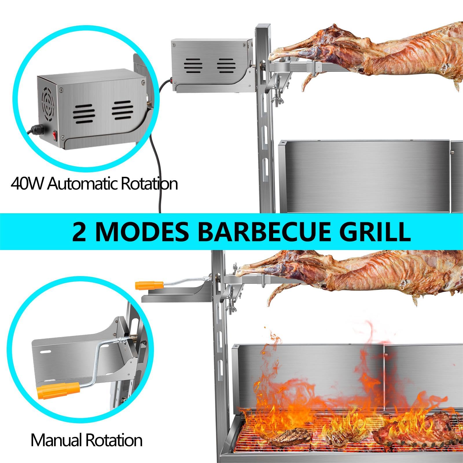 40W Electric BBQ Rotisserie Grill Kit - 48