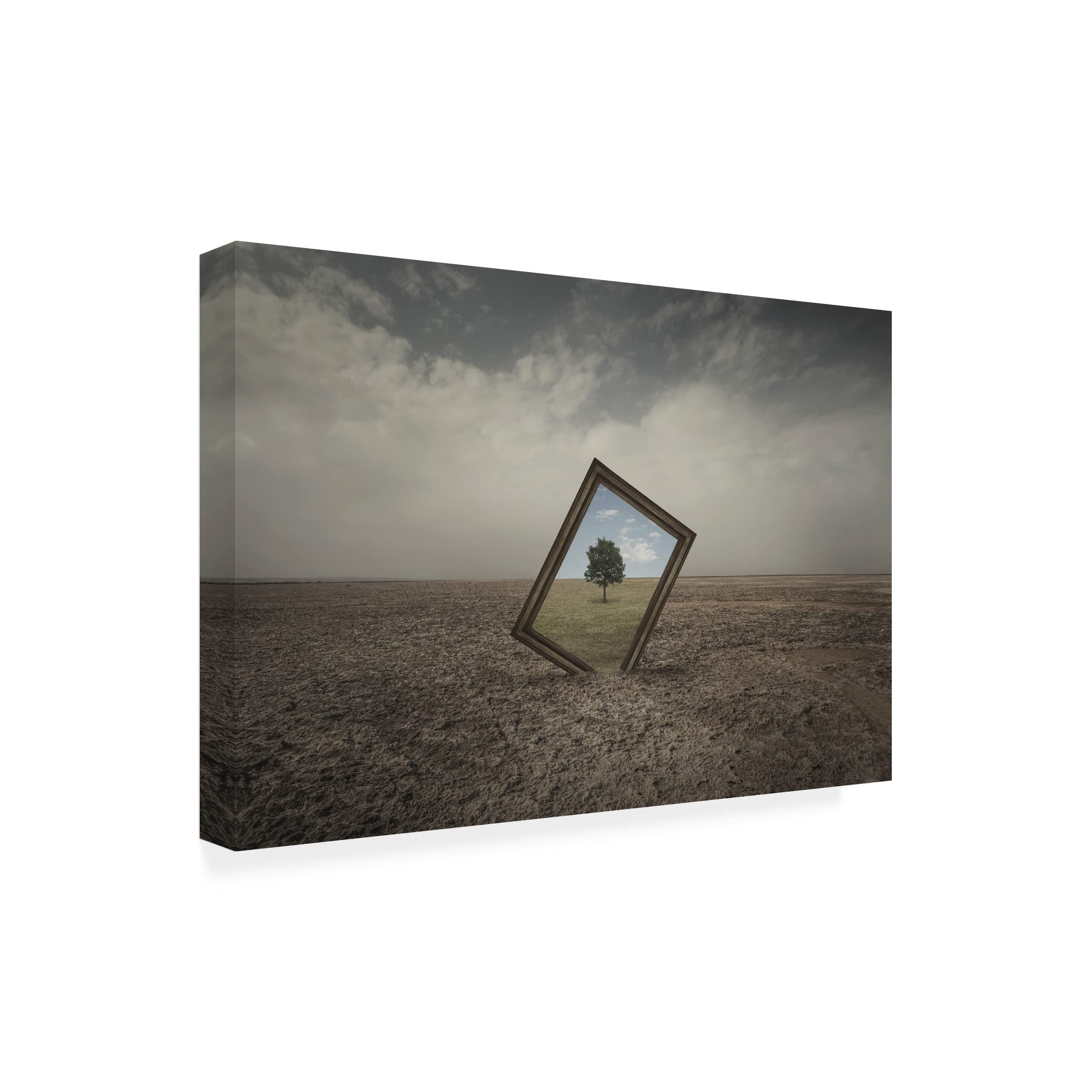 Trademark Fine Art 'Future Of Nature' Canvas Wall Art by Mohammad Rasool Fahmani - Modern Landscape Painting for Living Room, Bedroom & Office Decor