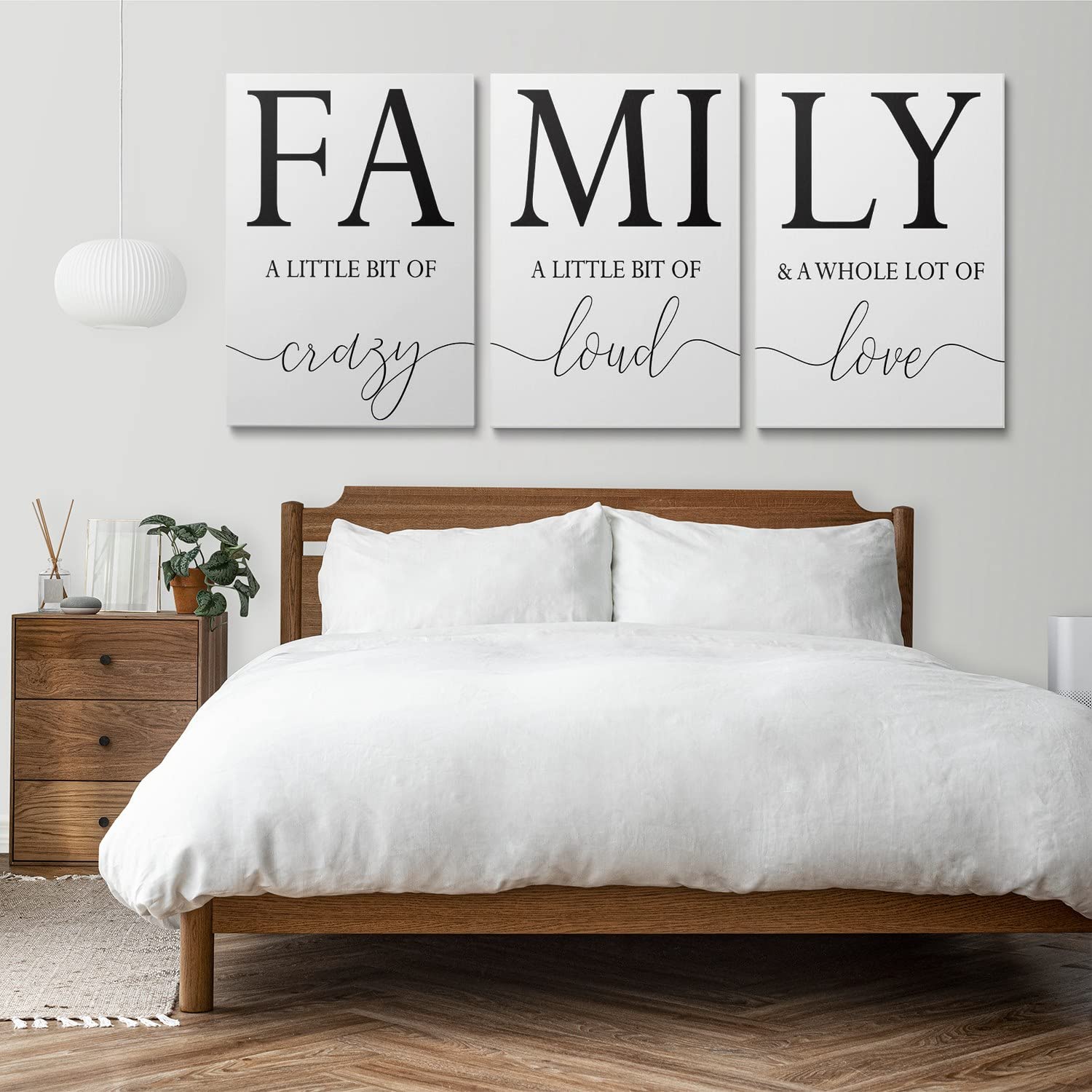 GUBIYU Modern Black and White Framed Canvas Wall Art Set of 3 - 24x36 Inch Inspirational Home Decor for Living Room, Bedroom & Dining Room | Perfect for Housewarming Gifts & Interior Design