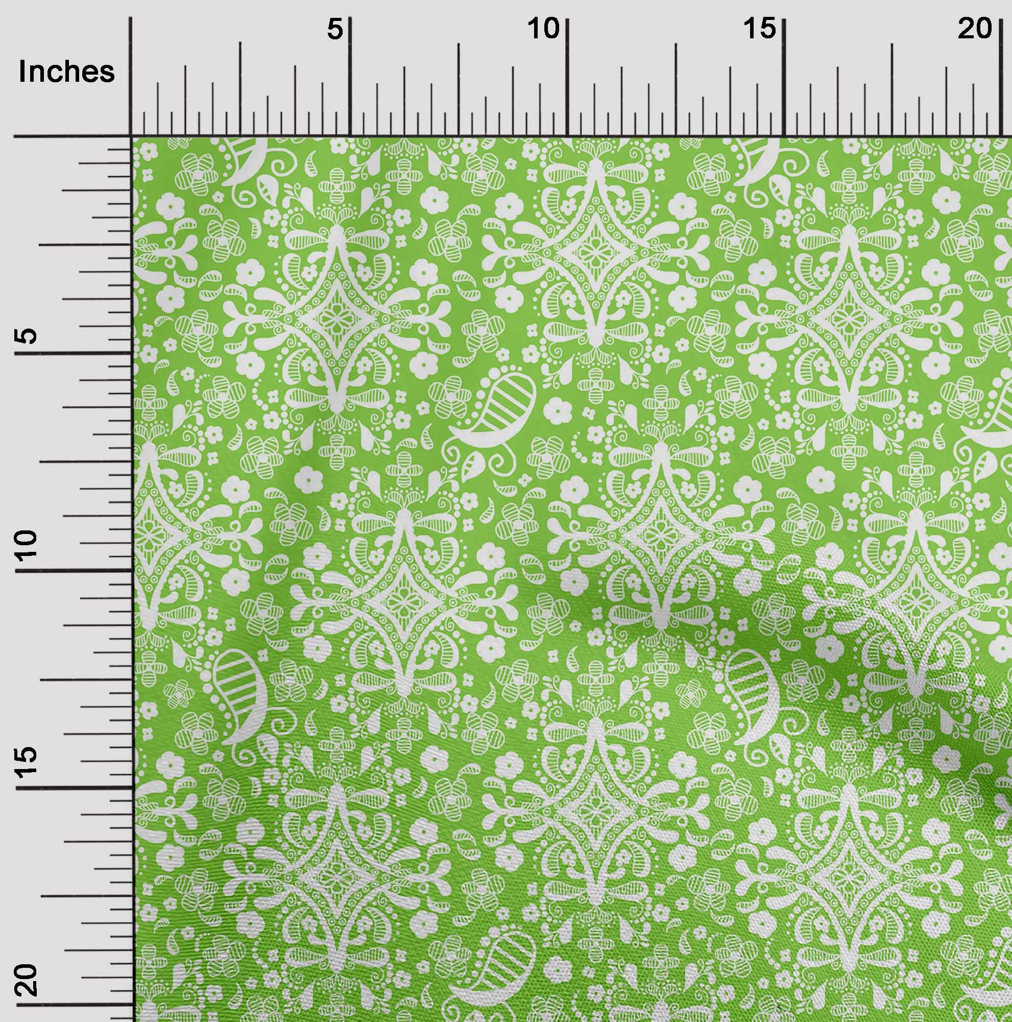 oneOone Viscose Chiffon Green Fabric - 42