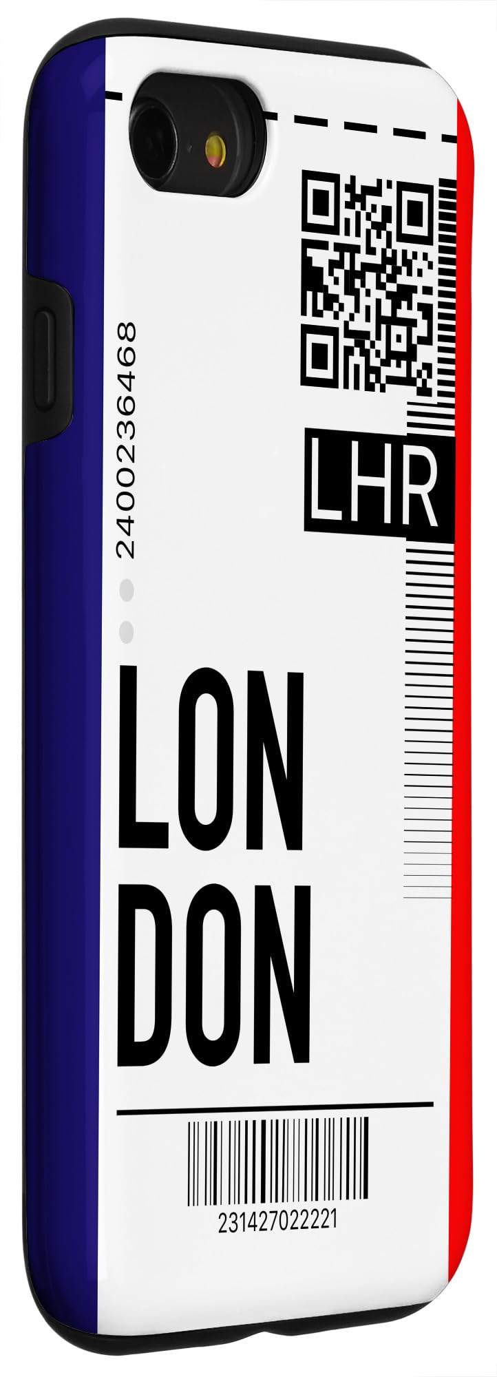 iPhone SE 2020 / 7 / 8 London Air Flight Ticket Phone Case - Stylish Boarding Pass Design for Travel & City Life