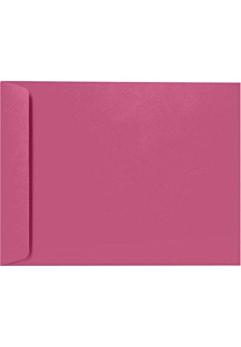LUXPaper 9 x 12 Open End Envelopes - Peel & Seal Self-Adhesive, Magenta Pink, 80lb Premium Text Paper, 1000 Pack - Perfect for Wedding Invitations, Business Mailers & Bulk Mailing