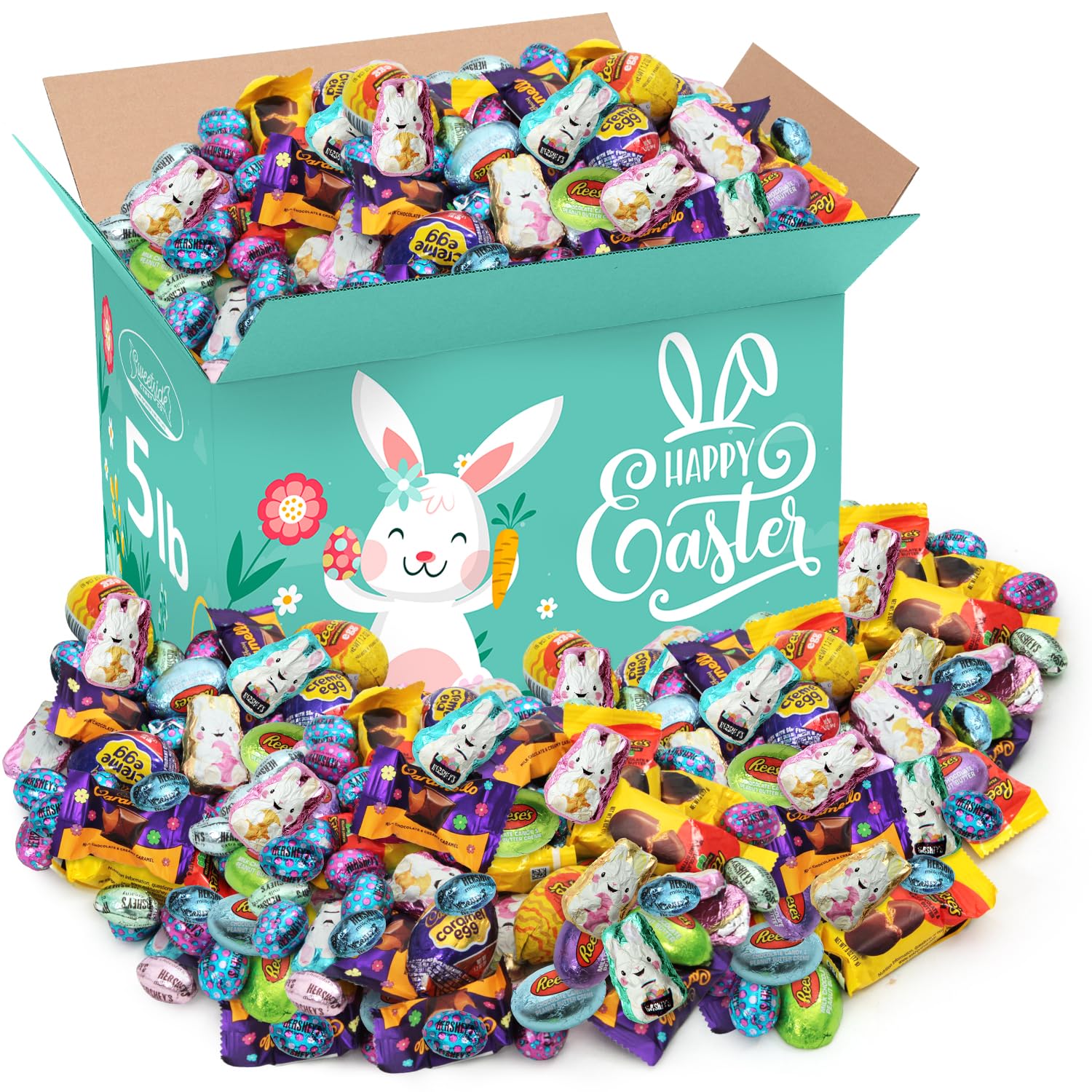 5lb Easter Chocolate Variety Pack - Bulk Individually Wrapped Pastel Candy for Egg Hunts, Basket Stuffers & Easter Celebrations | Perfect for Party Favors, Classroom Treats & Holiday Gifting