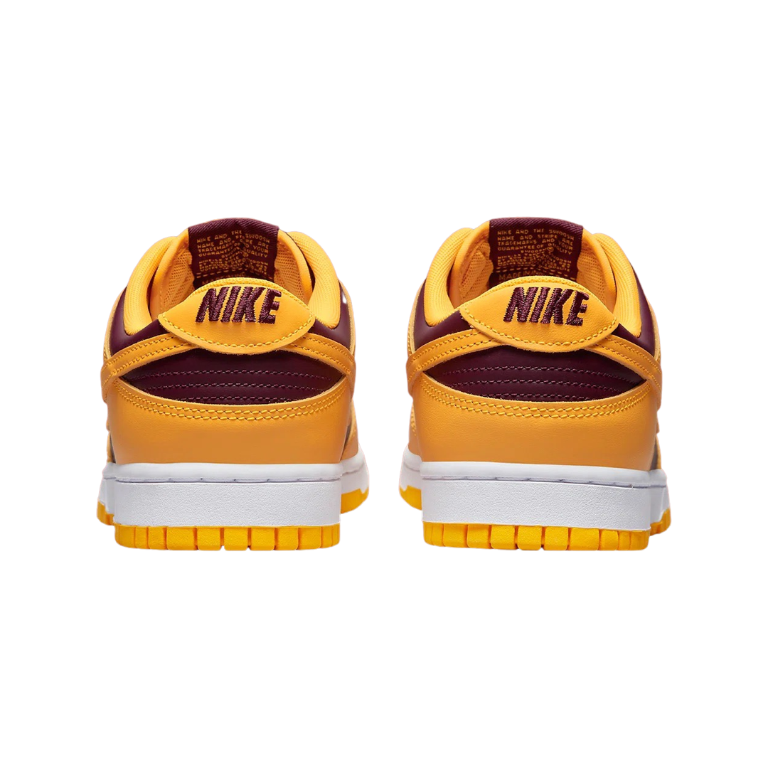 Nike Dunk Low Retro Sneakers - Arizona State Burgundy, University Gold & White | Men's & Women's Casual Shoes for Streetwear & College Fashion
