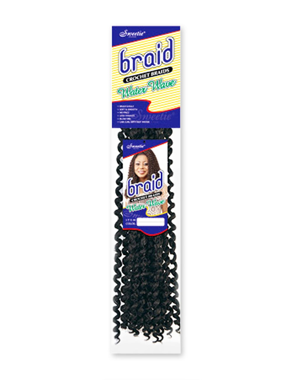 Sweetie Braid Crochet Braids Water Wave - 24 Inch Pre-Stretched Synthetic Hair Extensions for Black Women | Perfect for Protective Styles, Boho Looks & Everyday Wear