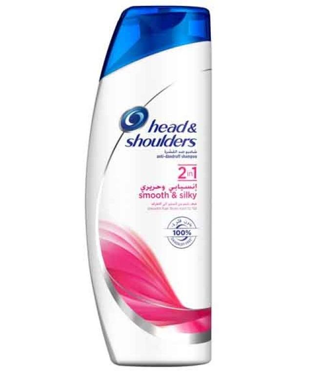 Head & Shoulders Shampoo for Silky Smooth Hair - Anti Dandruff & Scalp Care - Perfect for Daily Use at Home, Gym & Travel