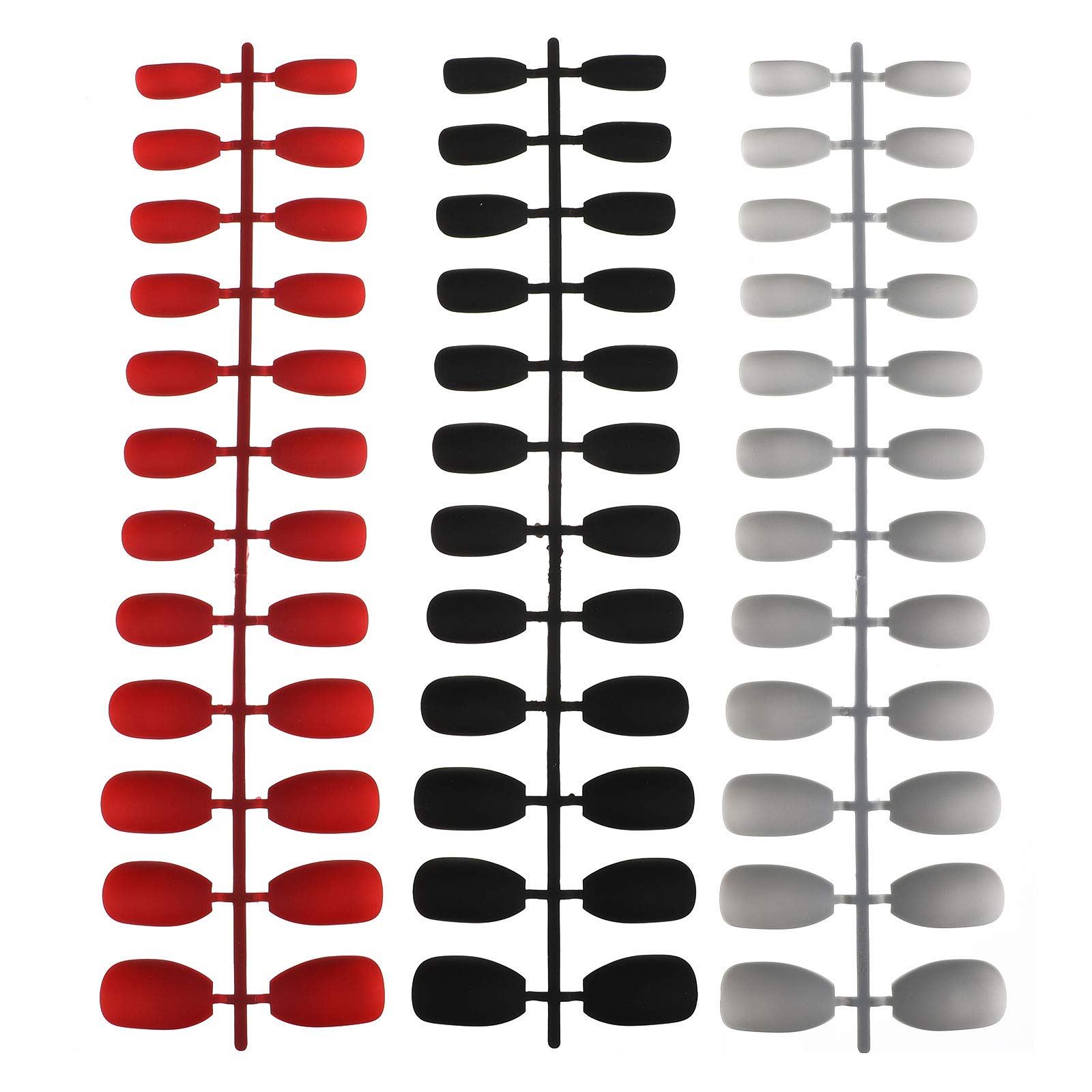 72PCS Frosted Coffin Nail Tips - Full Cover False Nails with Gel Finish | DIY Nail Art Stickers & Decals for Women | Perfect for Parties, Weddings & Special Occasions