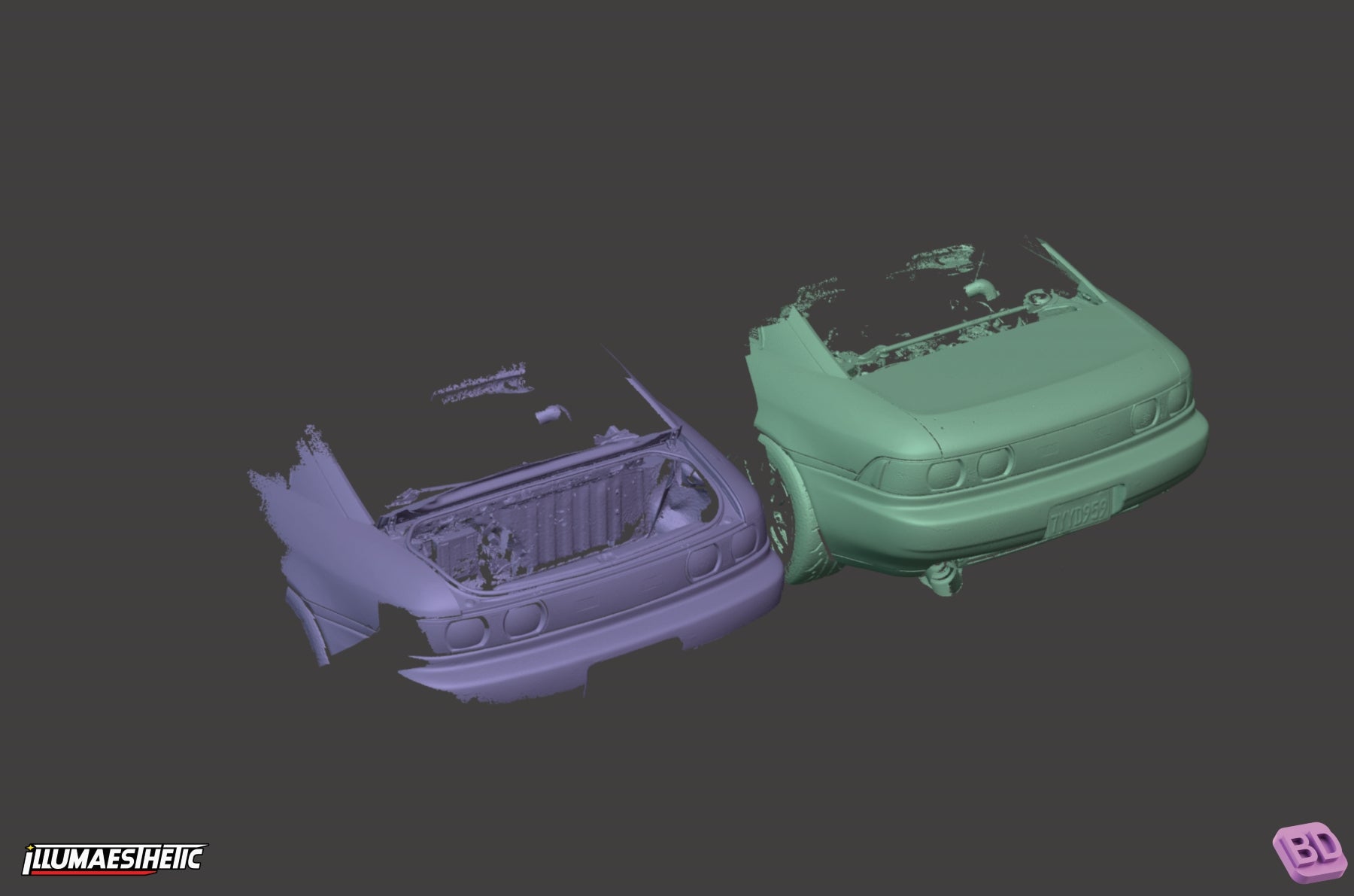 Toyota MR2 SW20 3D Scan Model (1989-1999) - Perfect for Car Restoration, 3D Printing & Automotive Design Projects